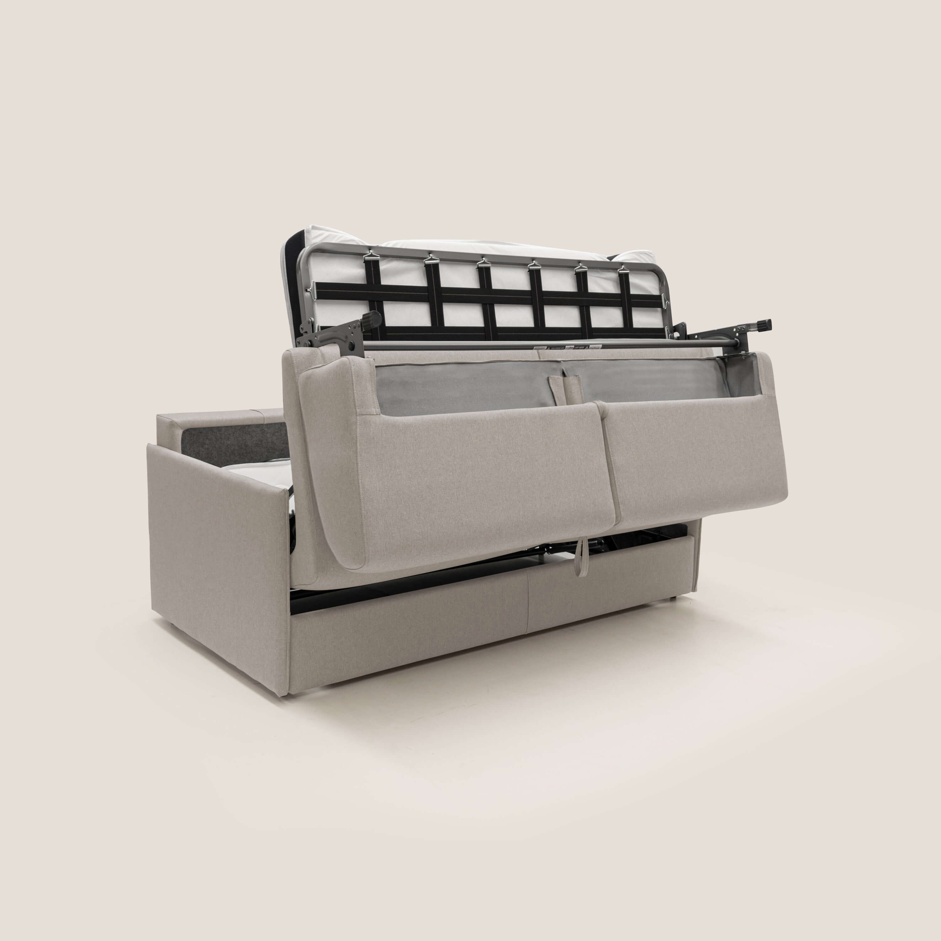 Evans Divano letto matrimoniale in tessuto impermeabile T13 panna - divani.store