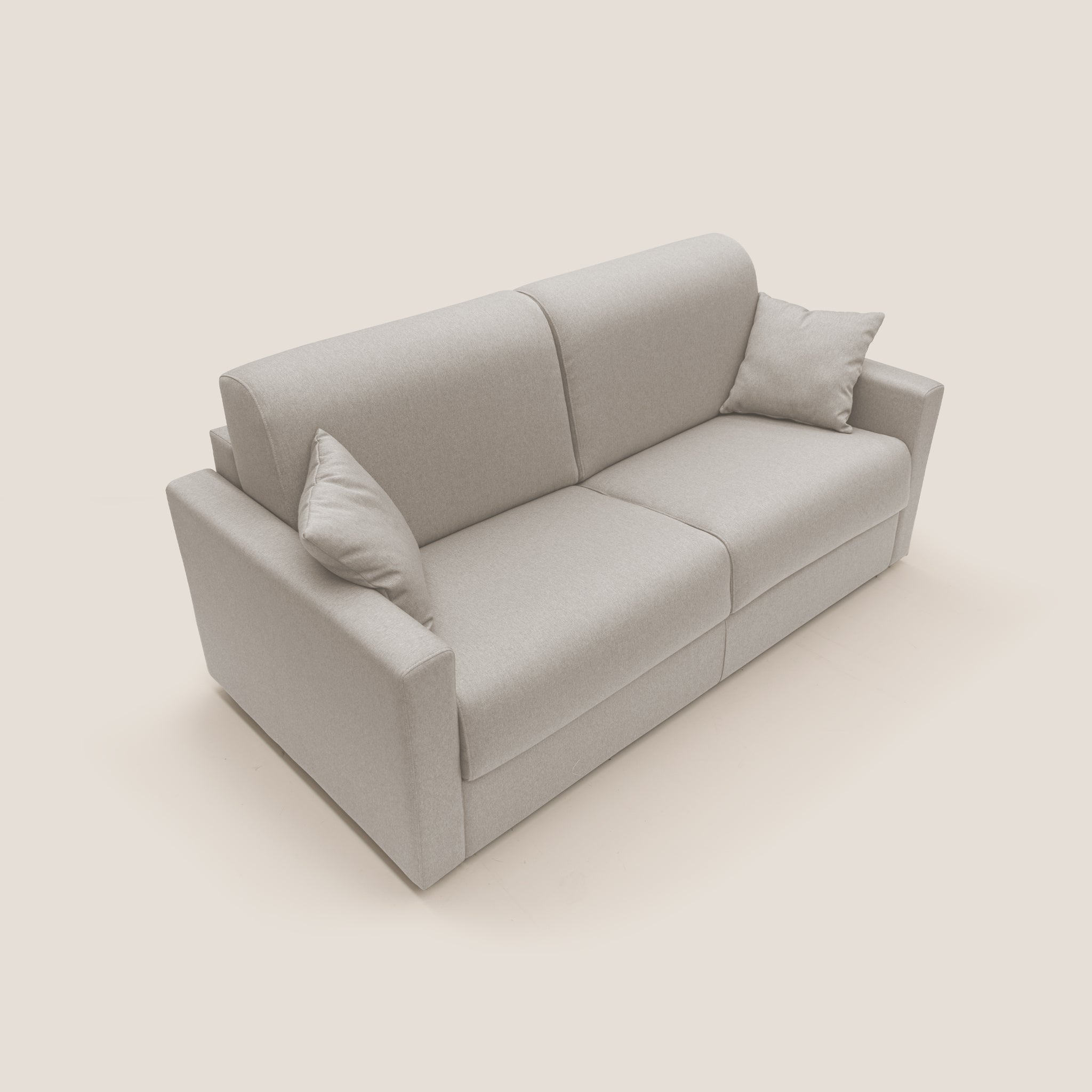 Chris Schlafsofa 186 cm (mat. 140x197 cm) aus wasserfestem Stoff T13 CREME