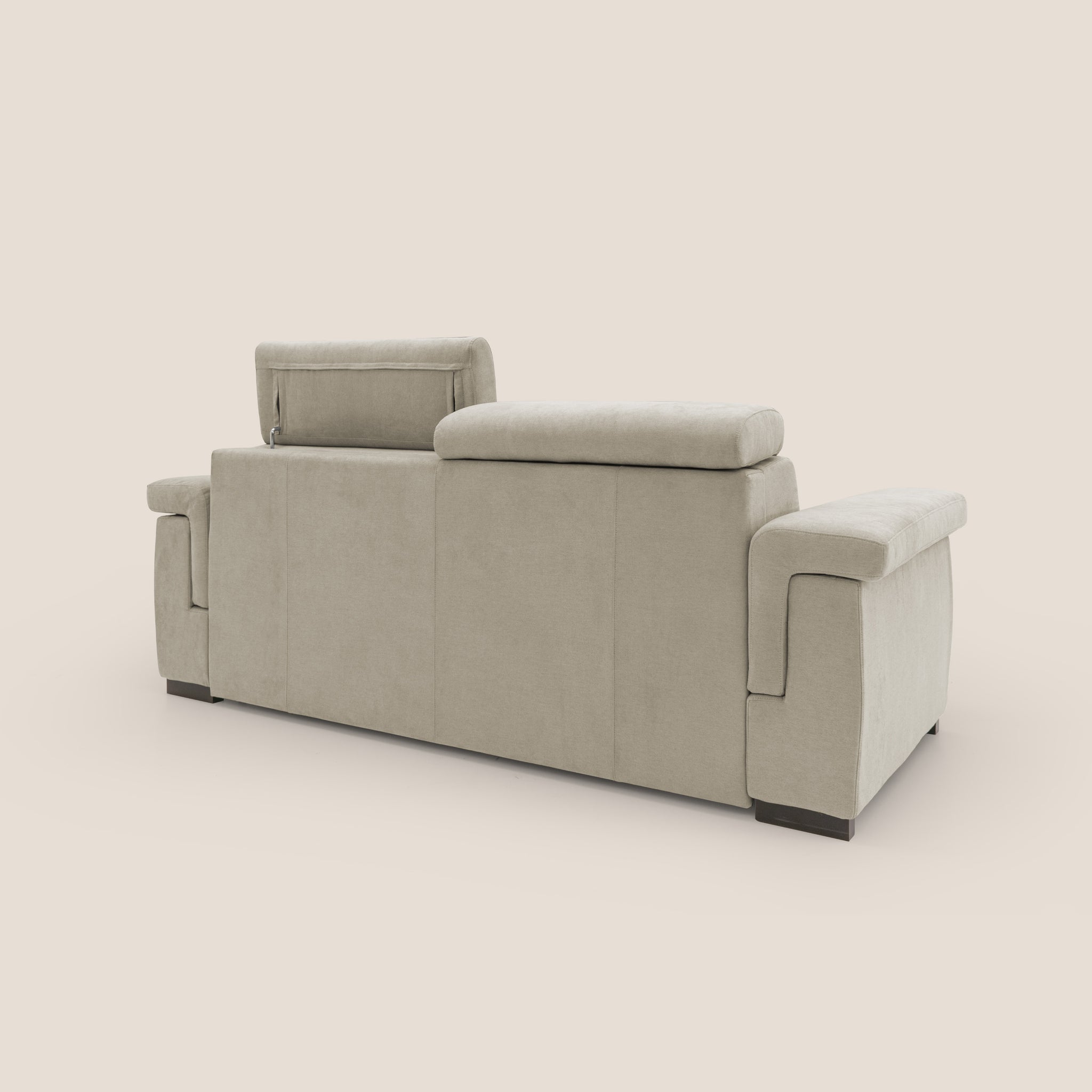 Bjorn Schlafsofa 220 cm (mat. 140x197 cm) mit H18 cm Matratze aus wasserfestem Stoff T02 CREME