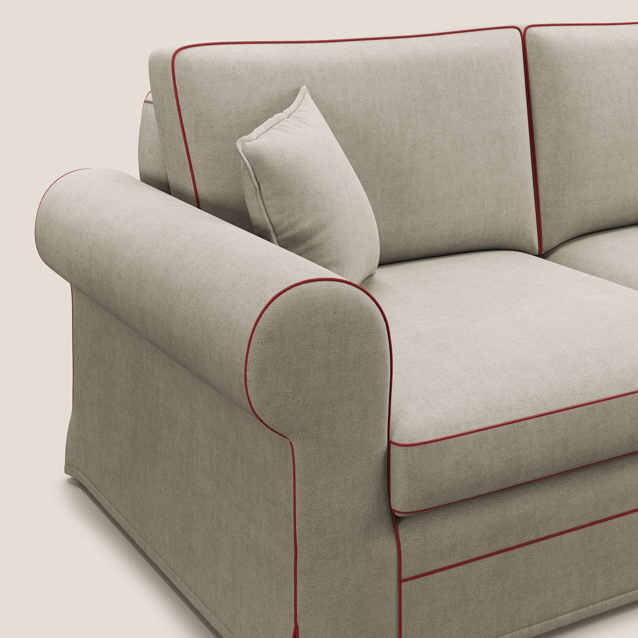 Lady Klassisches zweifarbiges Sofa mit Gänsedaunen aus wasserfestem Stoff T02