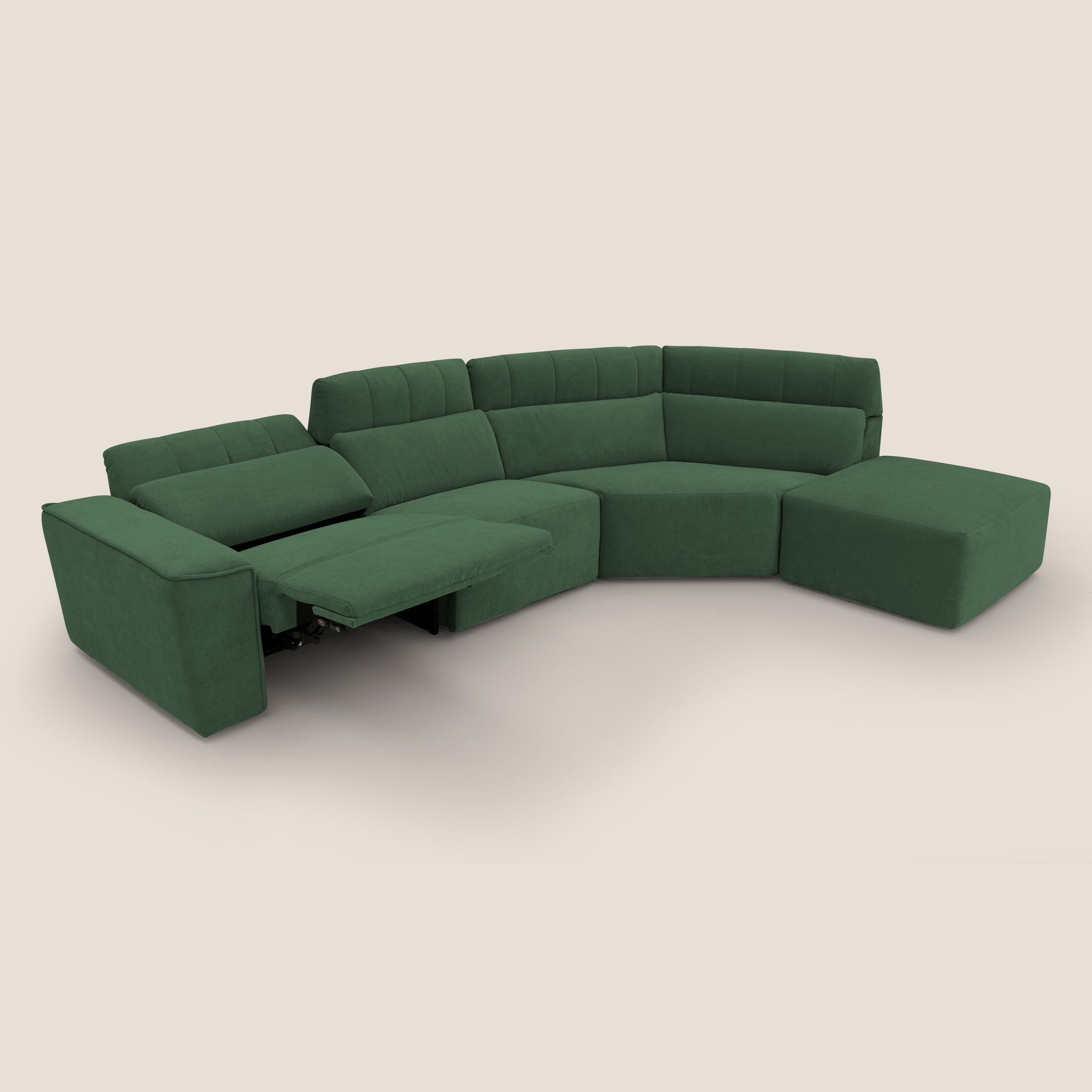 Clark modulares Ecksofa mit elektrischer Relaxoption aus wasserfestem, abwaschbarem Stoff T17