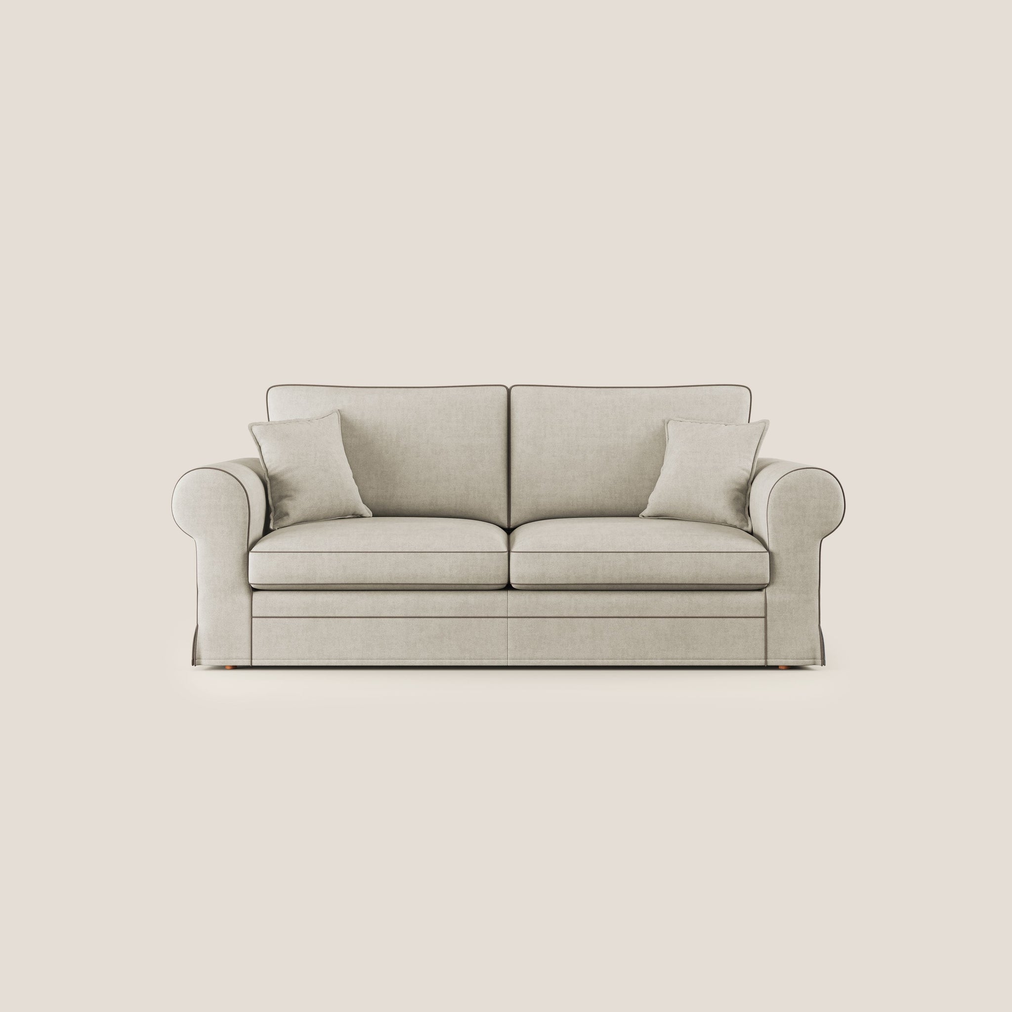 Lady Klassisches zweifarbiges Sofa mit Gänsedaunen aus wasserfestem Stoff T02