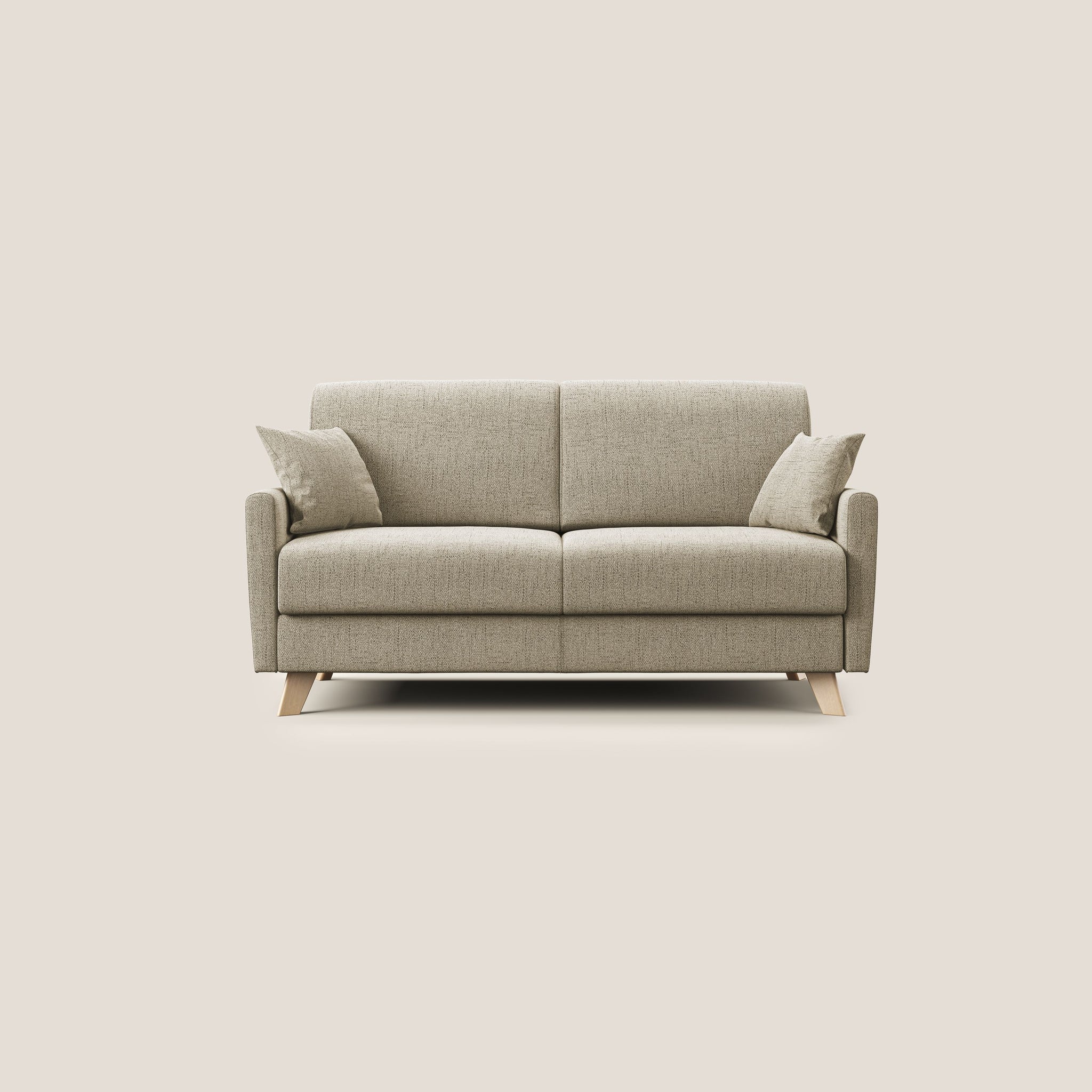 Edgar Schlafsofa 200 cm (mat. 160x197 cm) aus wasserfestem Stoff T03 BEIGE