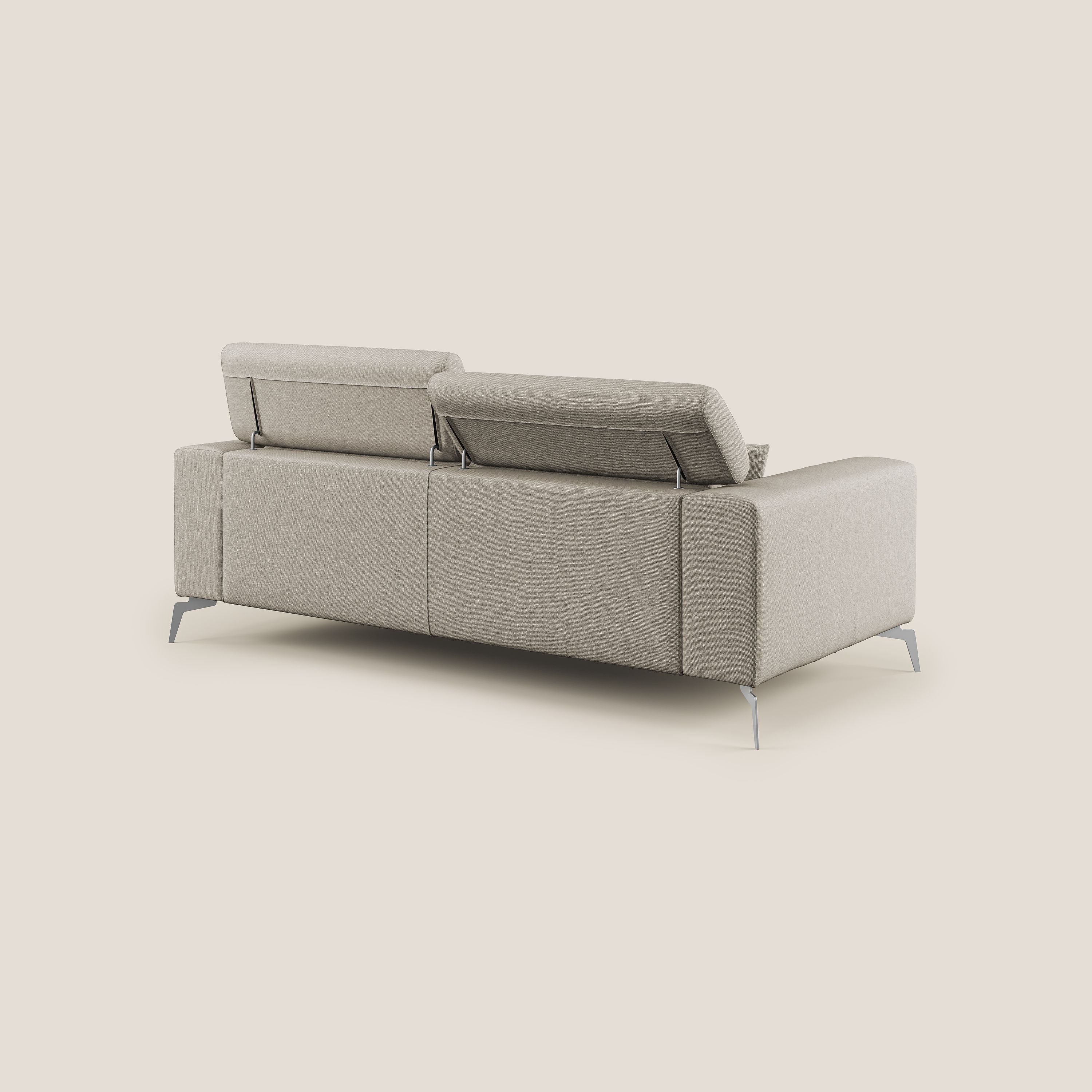 Blade Divano con poggiatesta reclinabili in tessuto impermeabile misto cotone T13 panna - divani.store