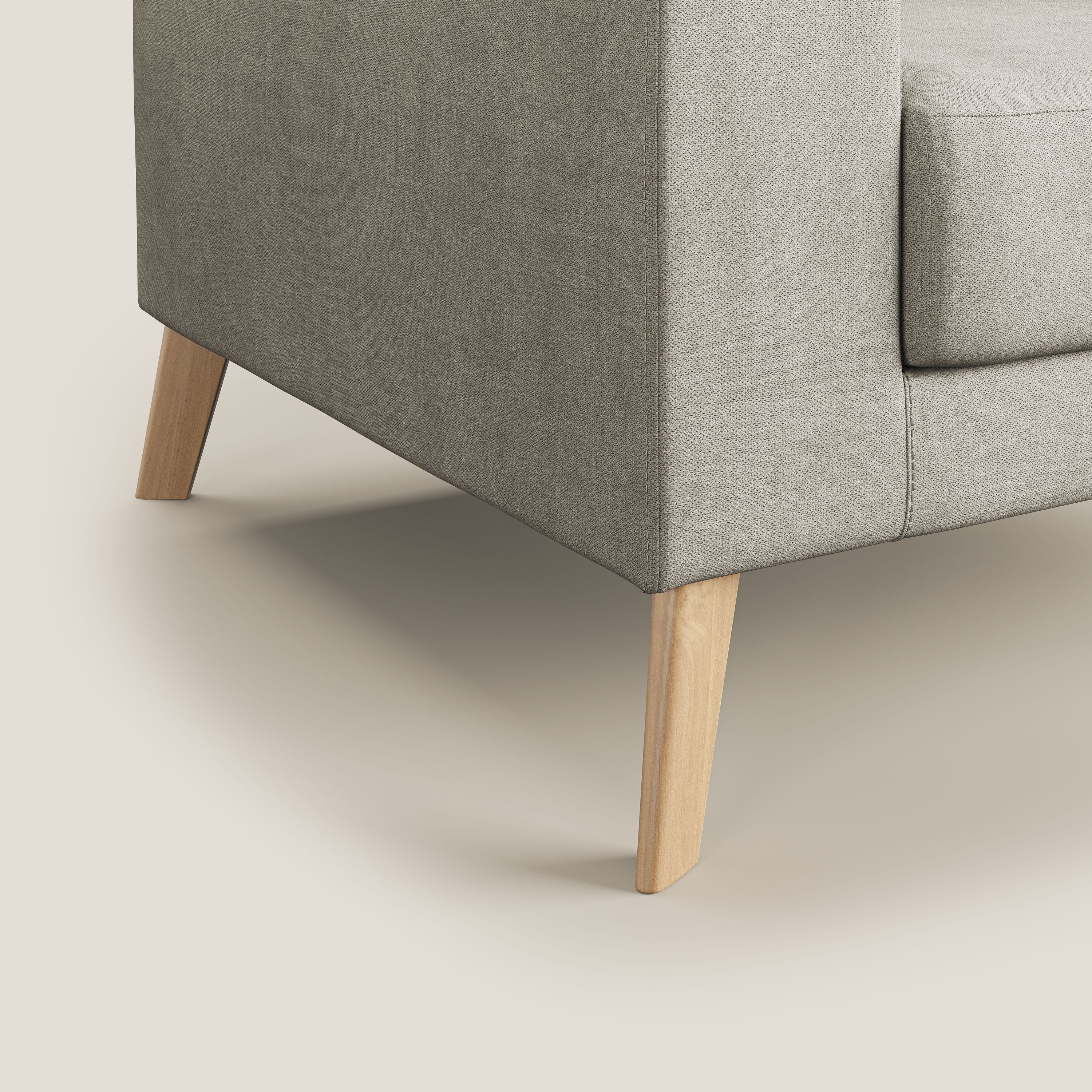 Danish poltroncina in tessuto morbido impermeabile T02 panna - divani.store