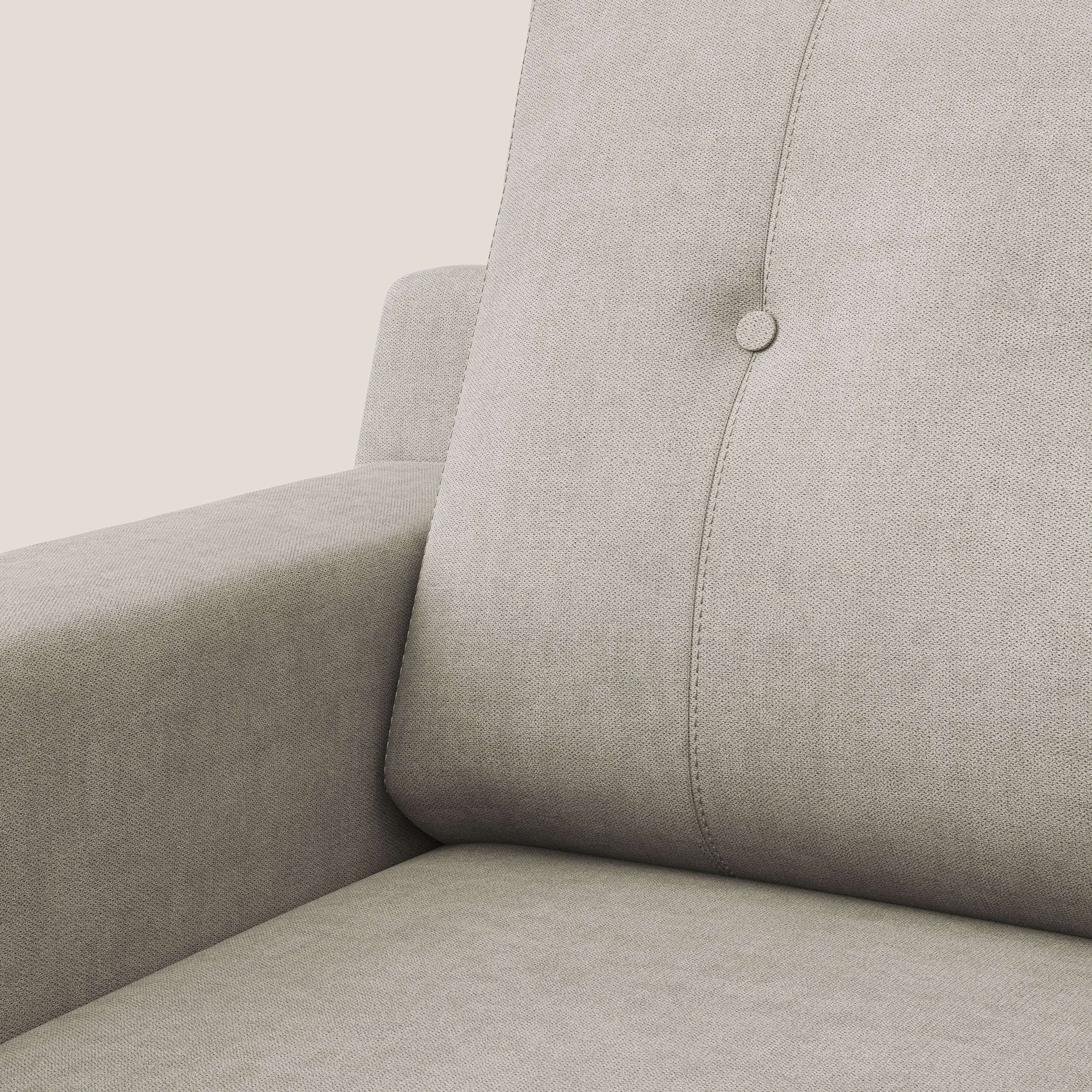 Danish poltroncina in tessuto morbido impermeabile T02 panna - divani.store