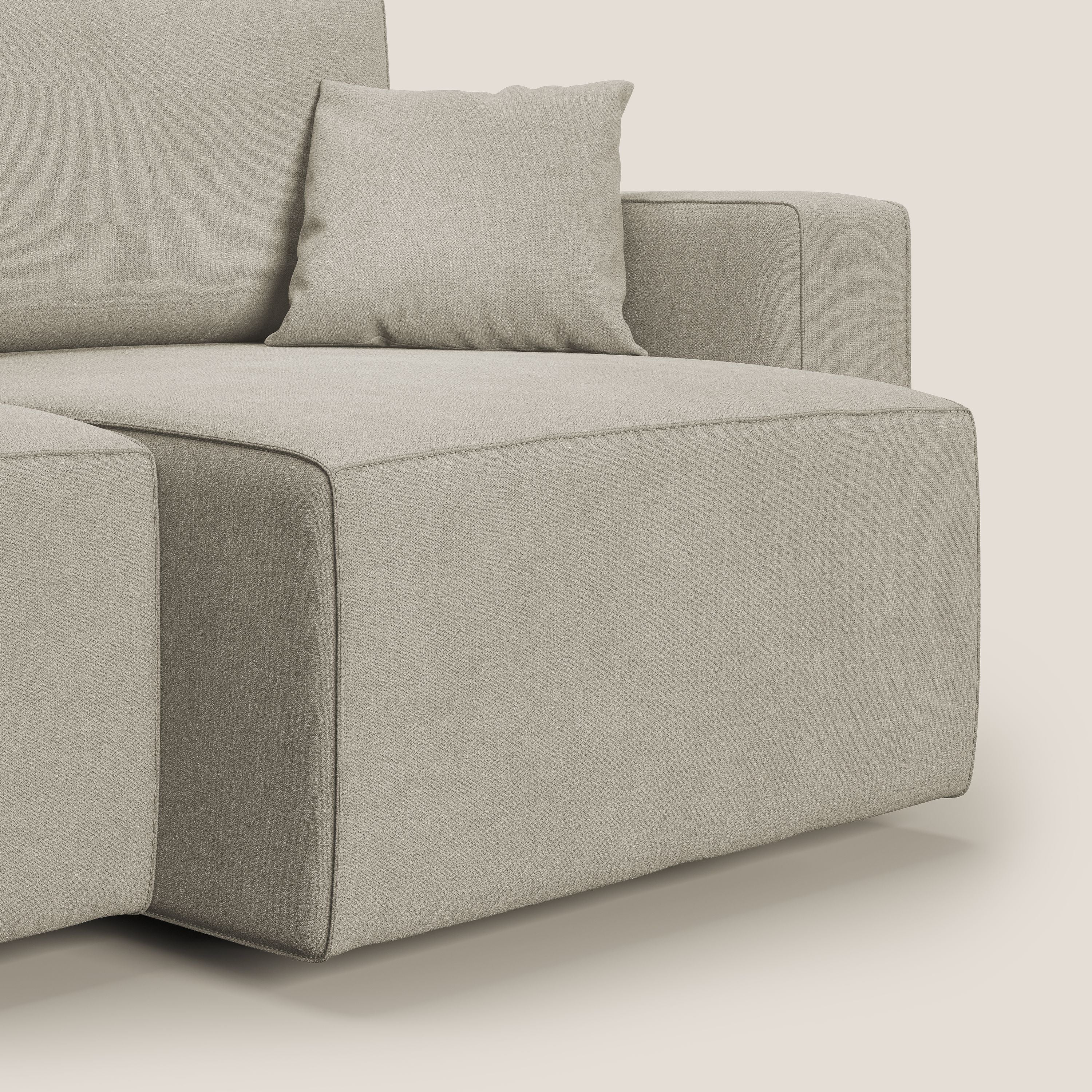 Morfeo divano con sedute estraibili in morbido tessuto impermeabile T02 panna - divani.store