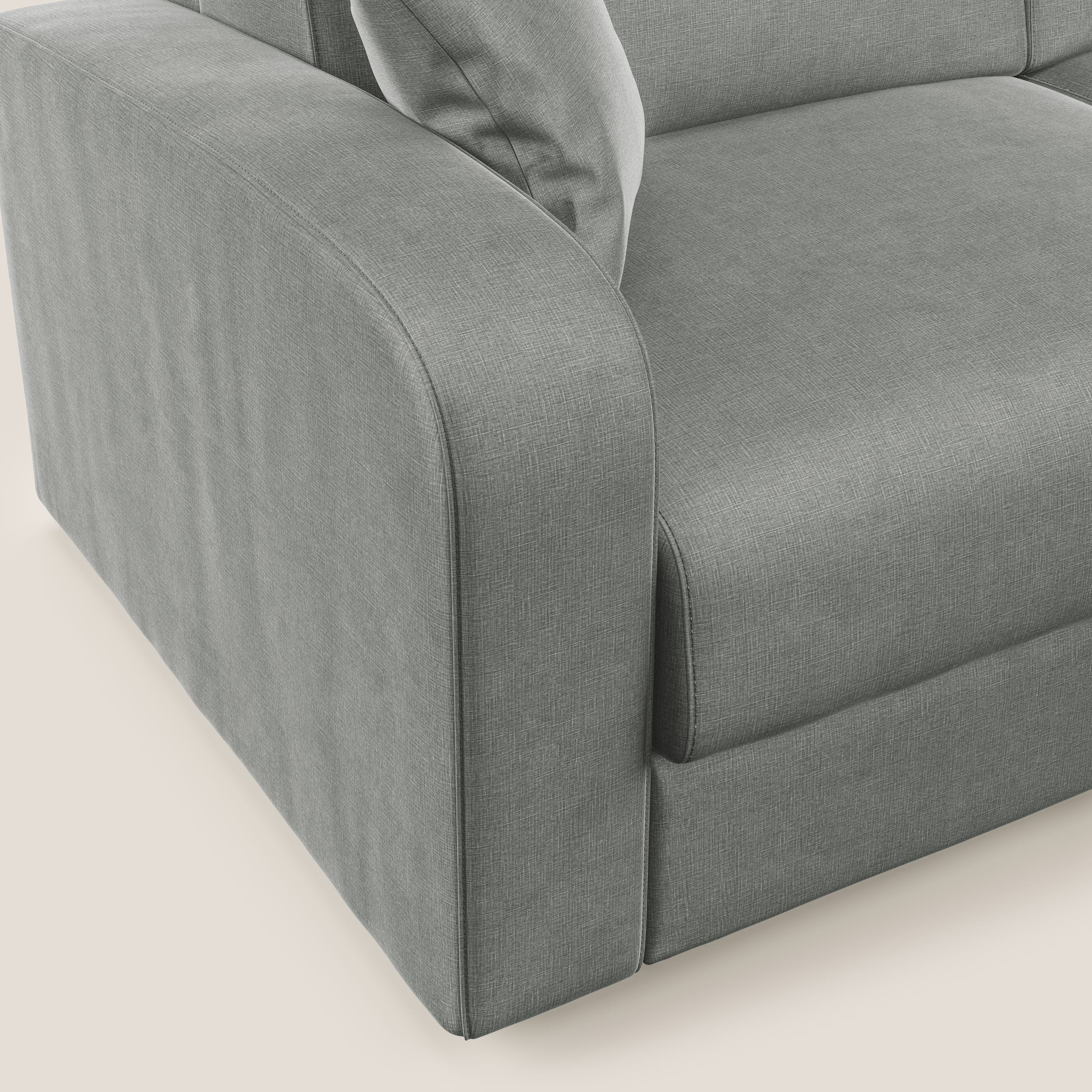 Lebron Divano letto matrimoniale in velluto morbido T01 grigio chiaro - divani.store