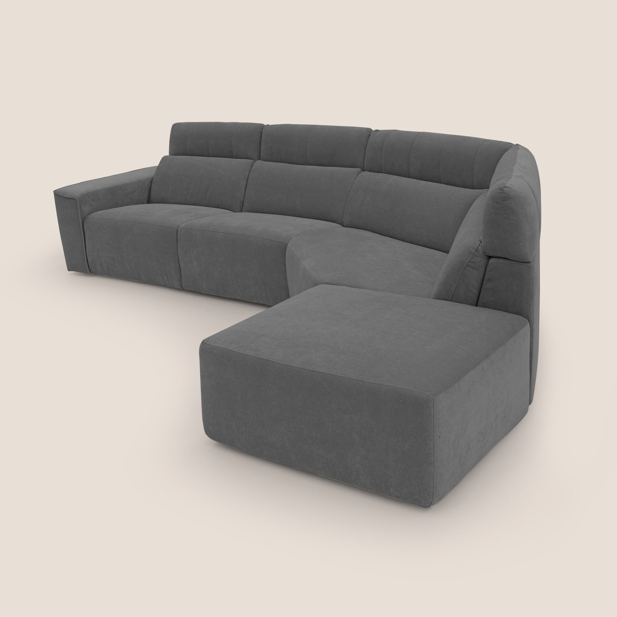 Clark modulares Ecksofa mit elektrischer Relaxoption aus wasserfestem, abwaschbarem Stoff T17