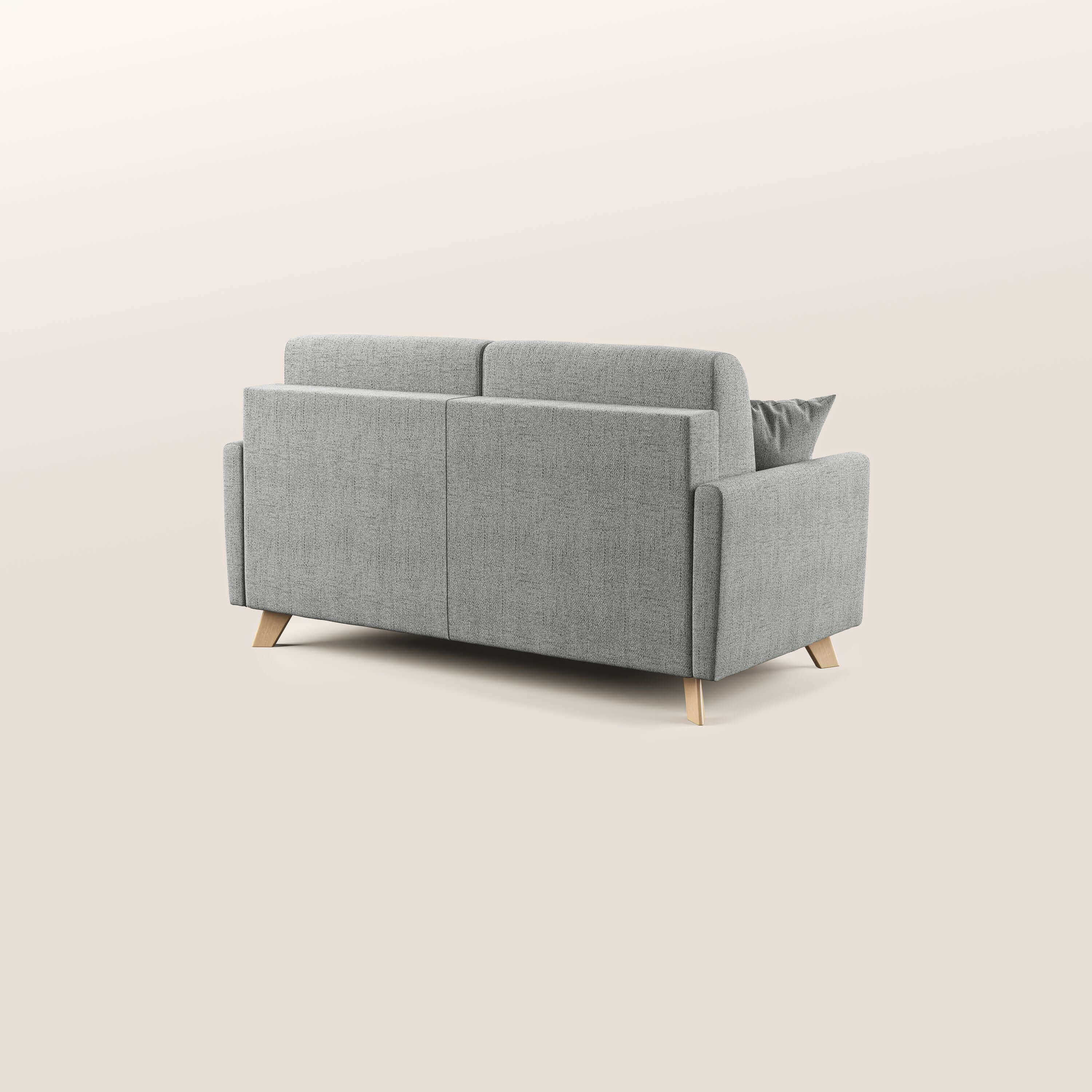 Edgar divano letto matrimoniale in tessuto felis impermeabile T03 grigio chiaro - divani.store