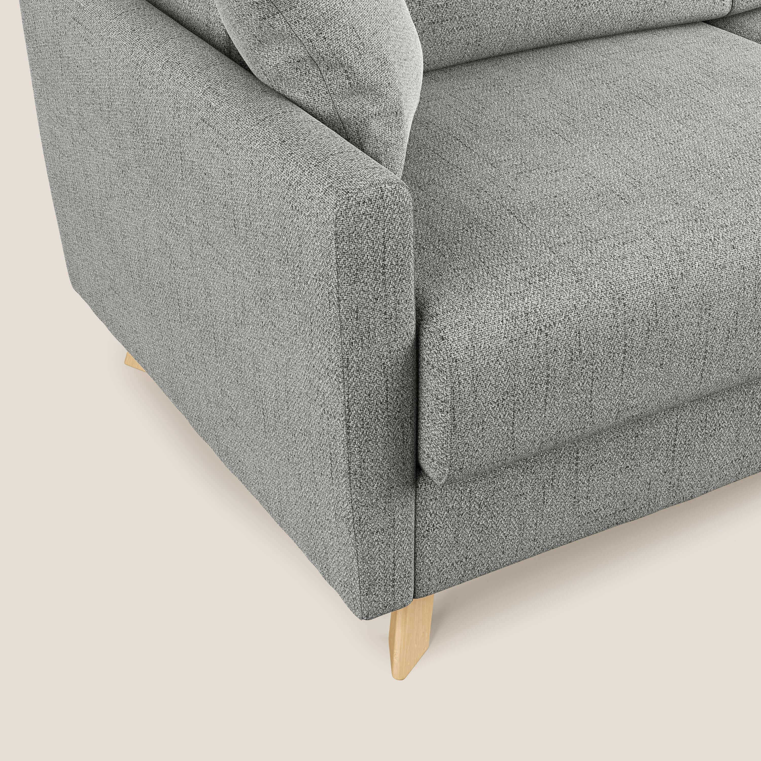 Edgar divano letto matrimoniale in tessuto felis impermeabile T03 grigio chiaro - divani.store