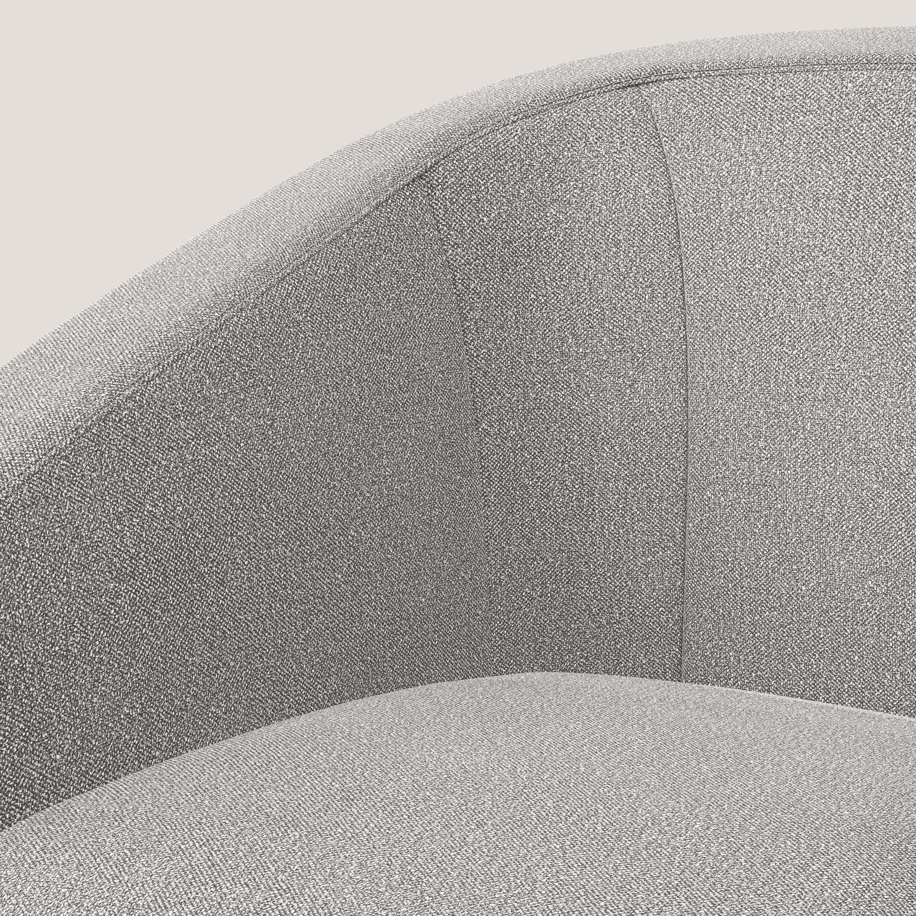 Pandora Poltroncina in morbido tessuto bouclé impermeabile T07 grigio - divani.store