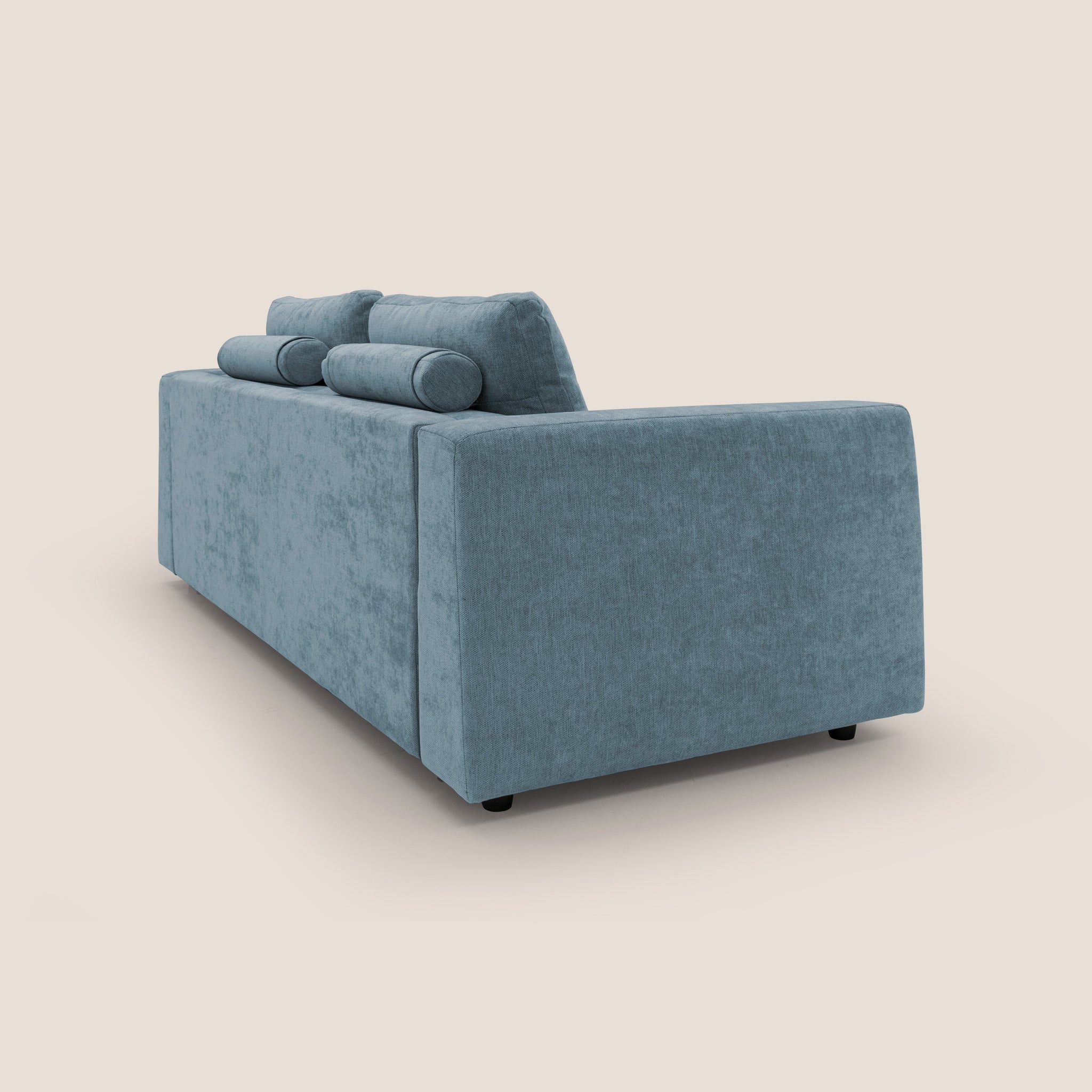 Freia Minimales Schlafsofa mit h15 cm Matratze und weichen Rückenlehnen aus wasserfestem Stoff T14