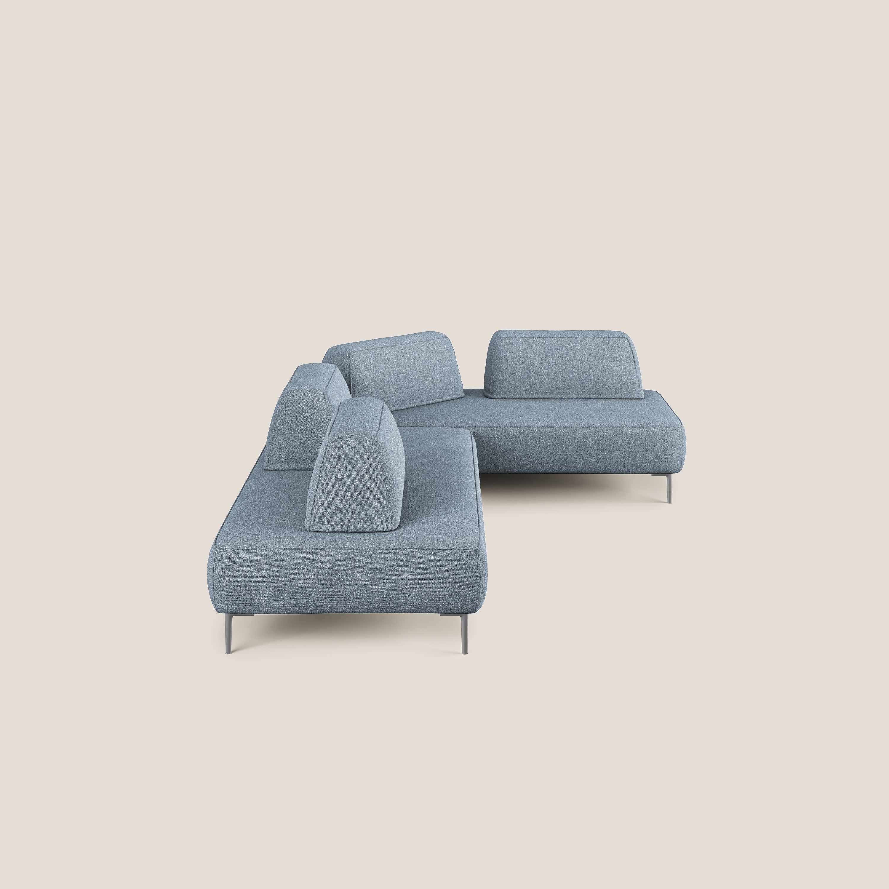 Newton divano angolare modulare con schienali movibili T07 carta da zucchero - divani.store