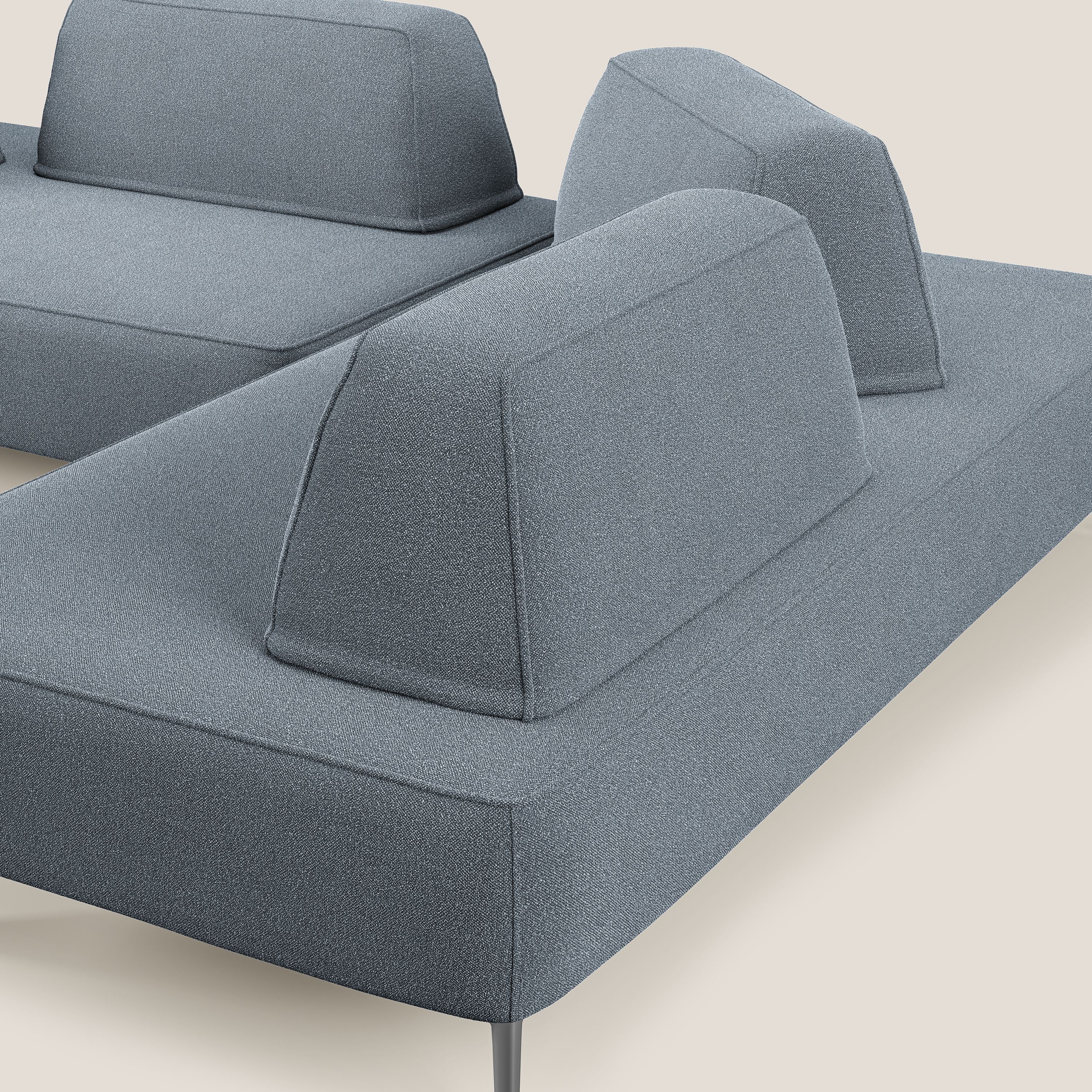 Newton divano angolare modulare con schienali movibili T07 carta da zucchero - divani.store