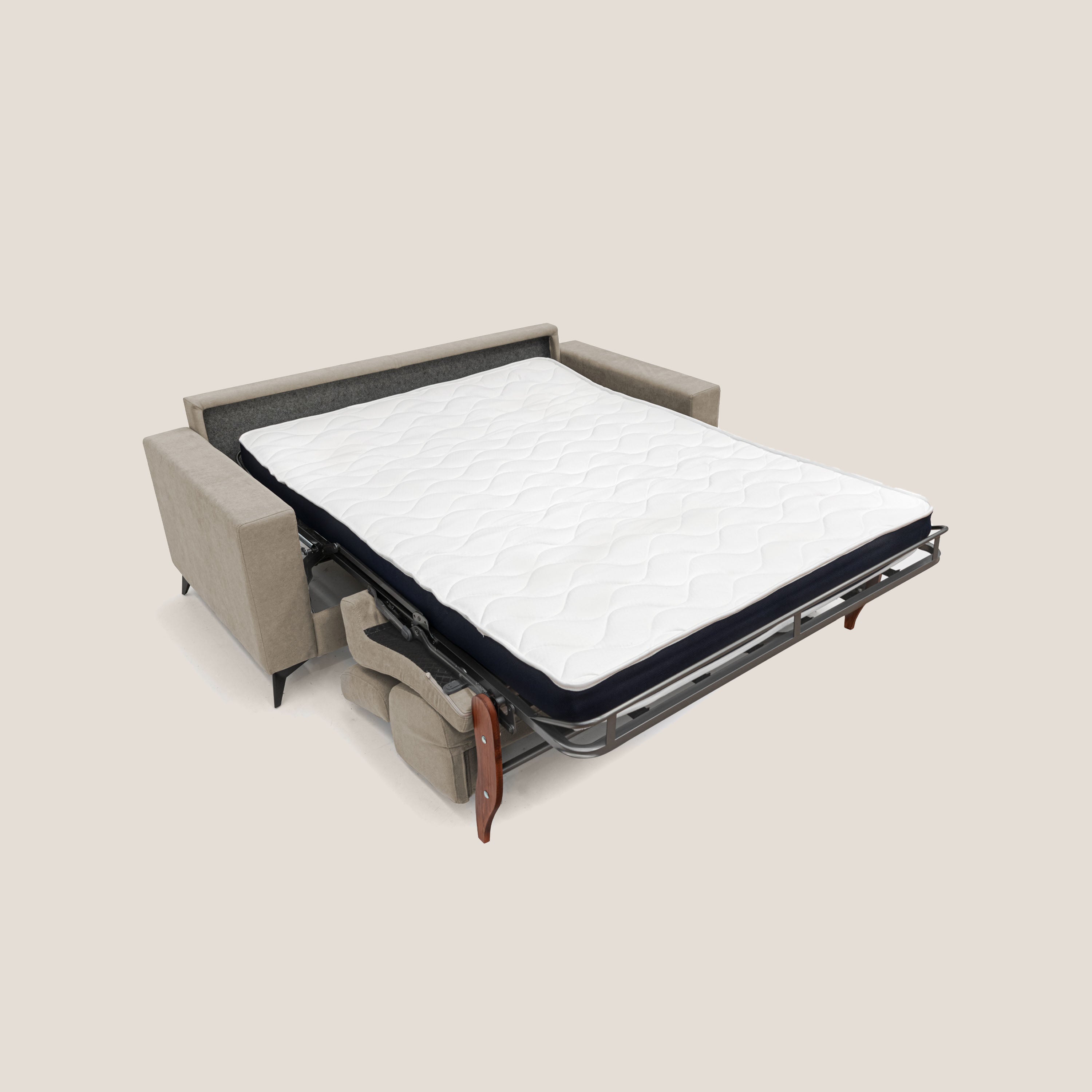 Pegaso divano letto con poggiatesta reclinabili e rivestimento T02 beige - divani.store