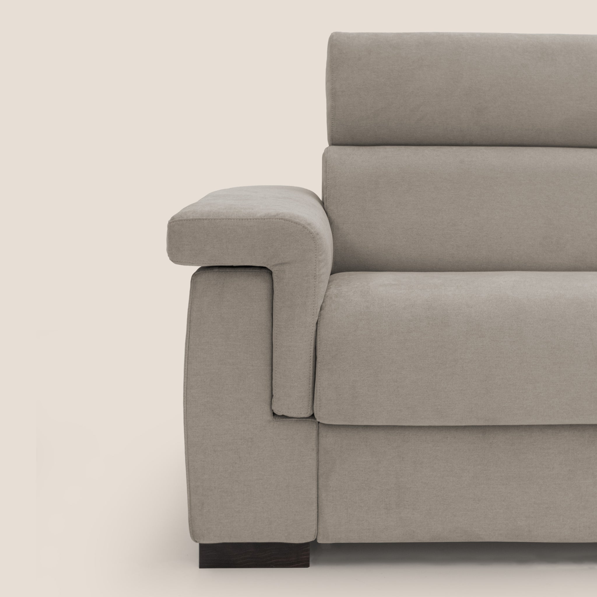 Bjorn Schlafsofa 240 cm (mat. 160x197 cm) mit H18 cm Matratze aus wasserfestem Stoff T02 BEIGE