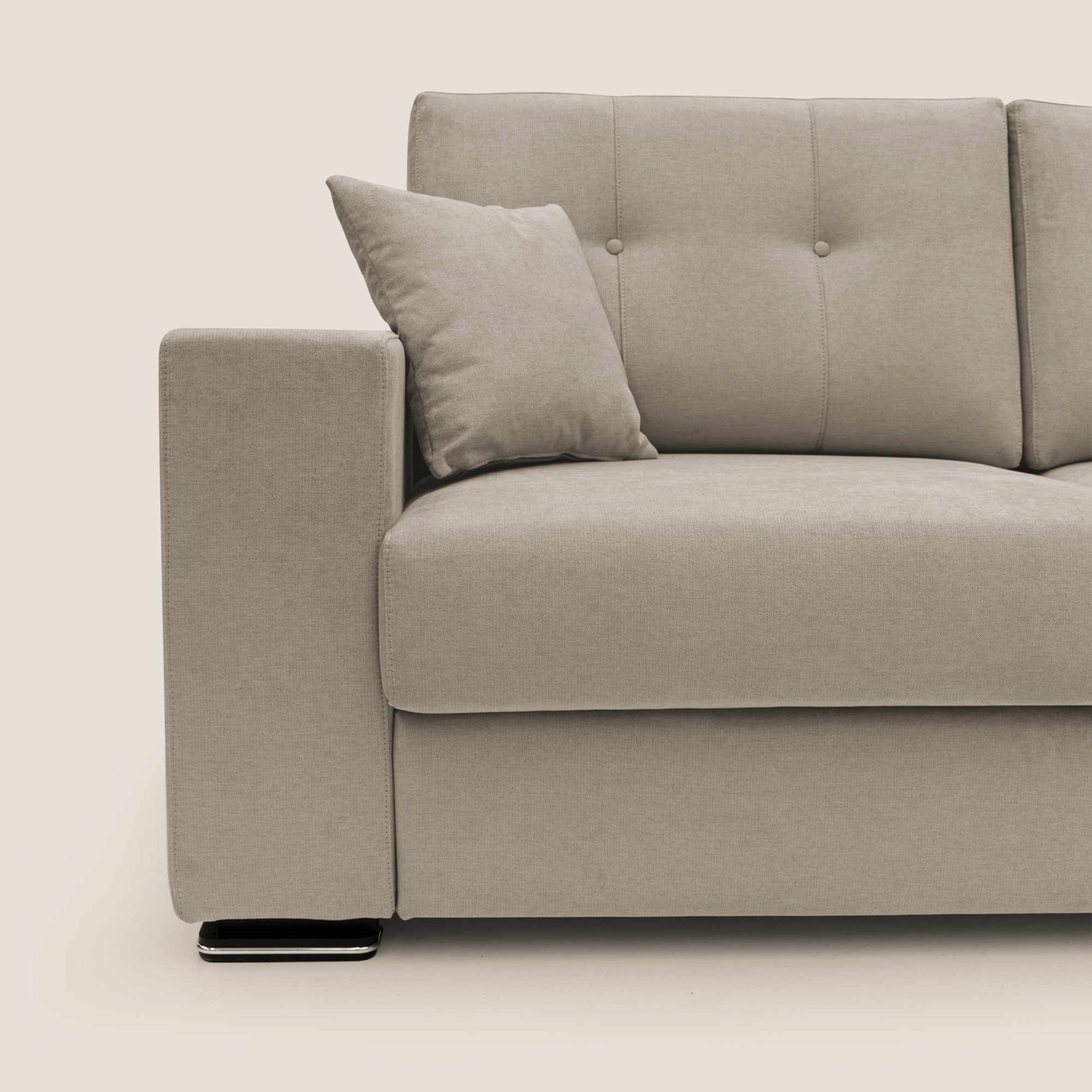 Giove divano in morbido tessuto impermeabile T02 beige - divani.store