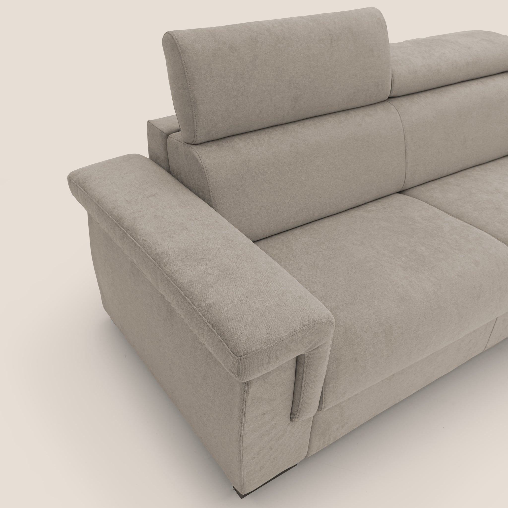 Bjorn Schlafsofa 240 cm (mat. 160x197 cm) mit H18 cm Matratze aus wasserfestem Stoff T02 BEIGE