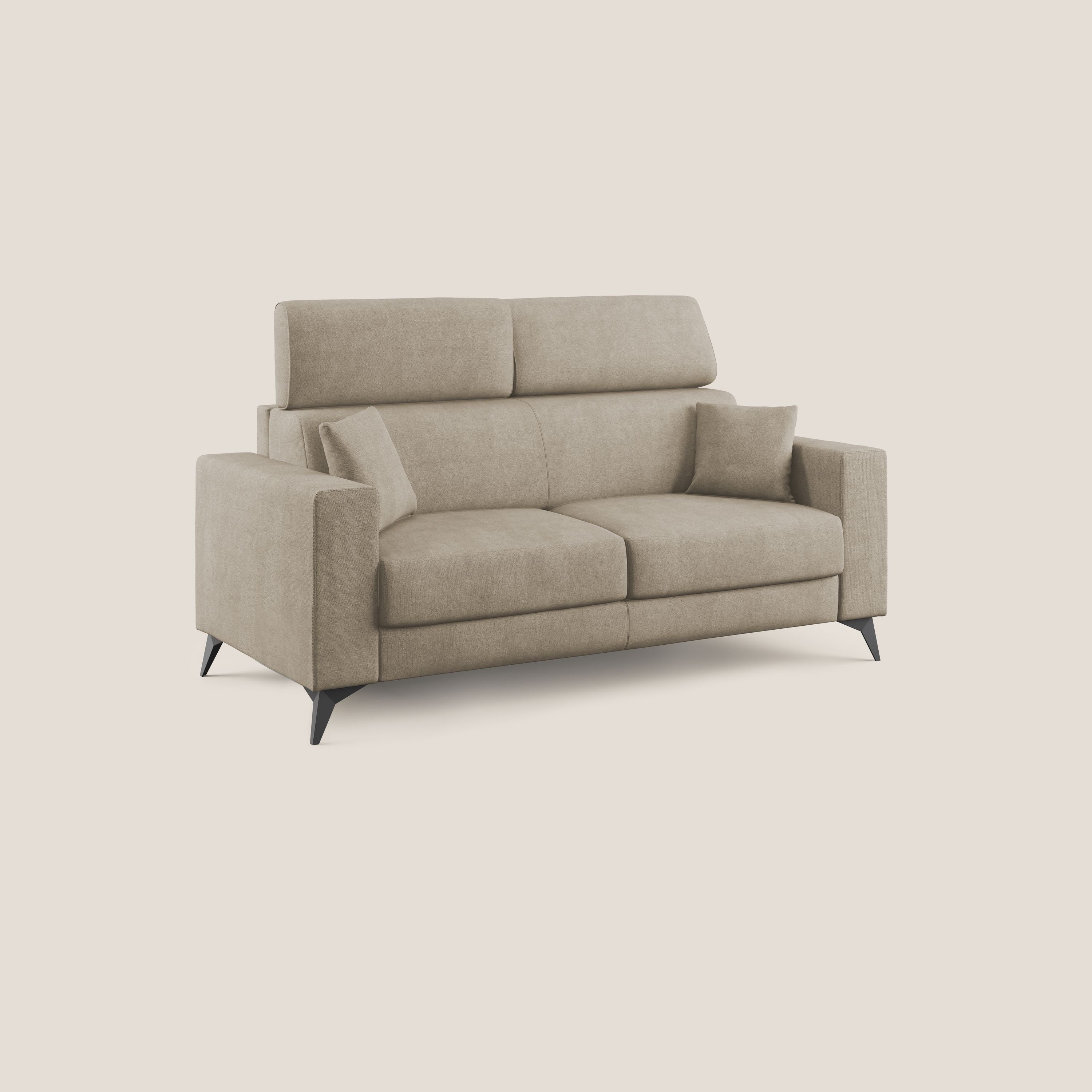 Pegaso divano letto con poggiatesta reclinabili e rivestimento T02 beige - divani.store