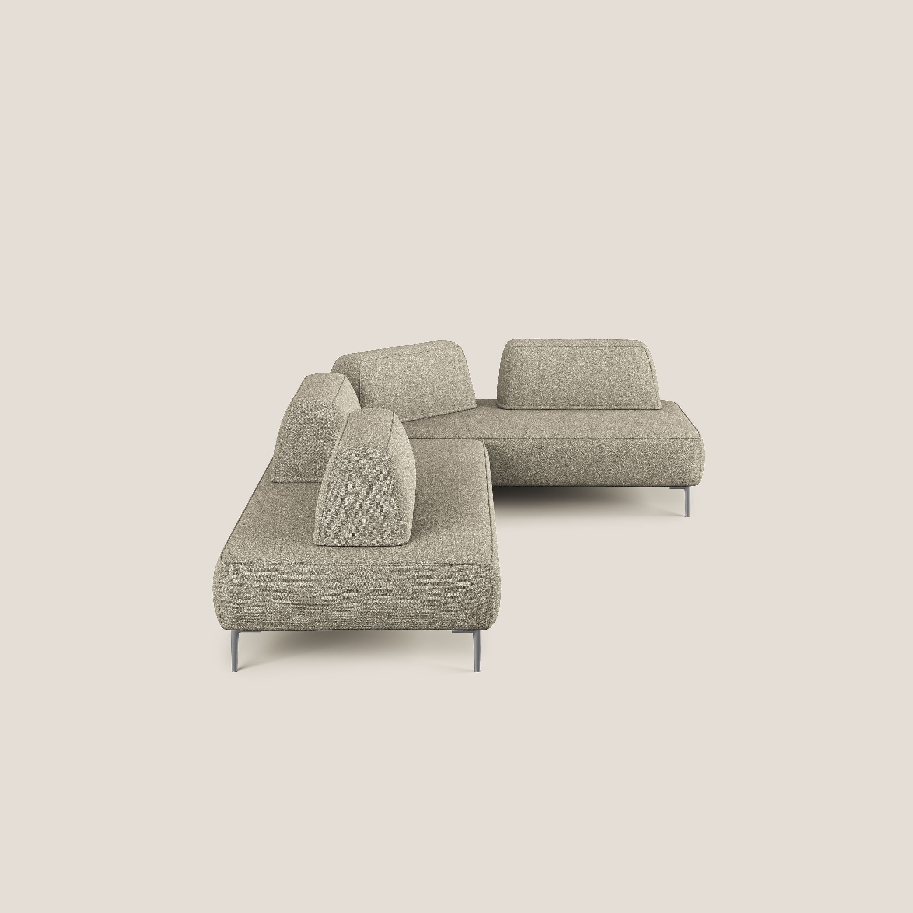 Newton divano angolare modulare con schienali movibili T07 beige - divani.store
