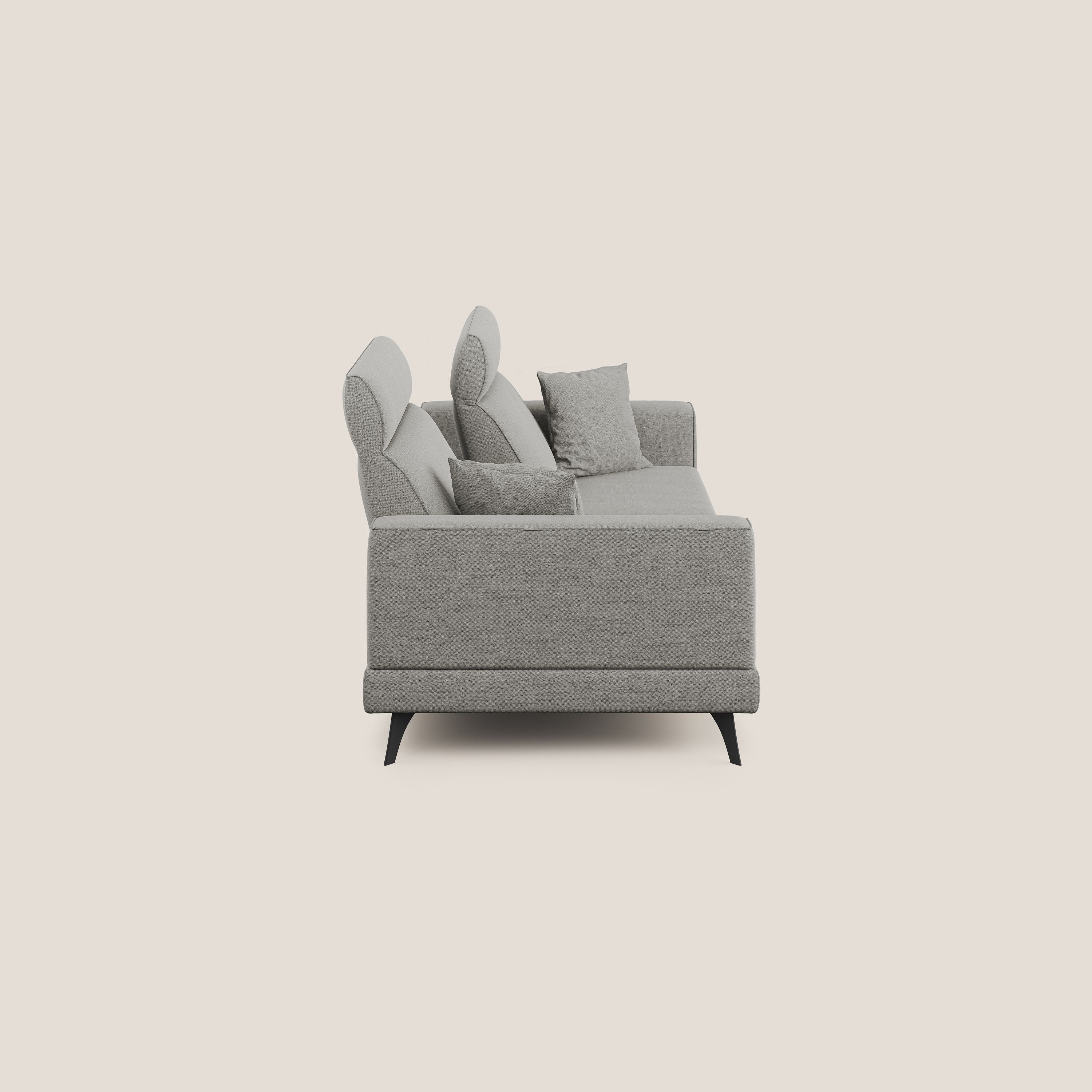 Slide Divano con schienali traslanti e poggiatesta in tessuto simil cotone impermeabile T19 beige - divani.store