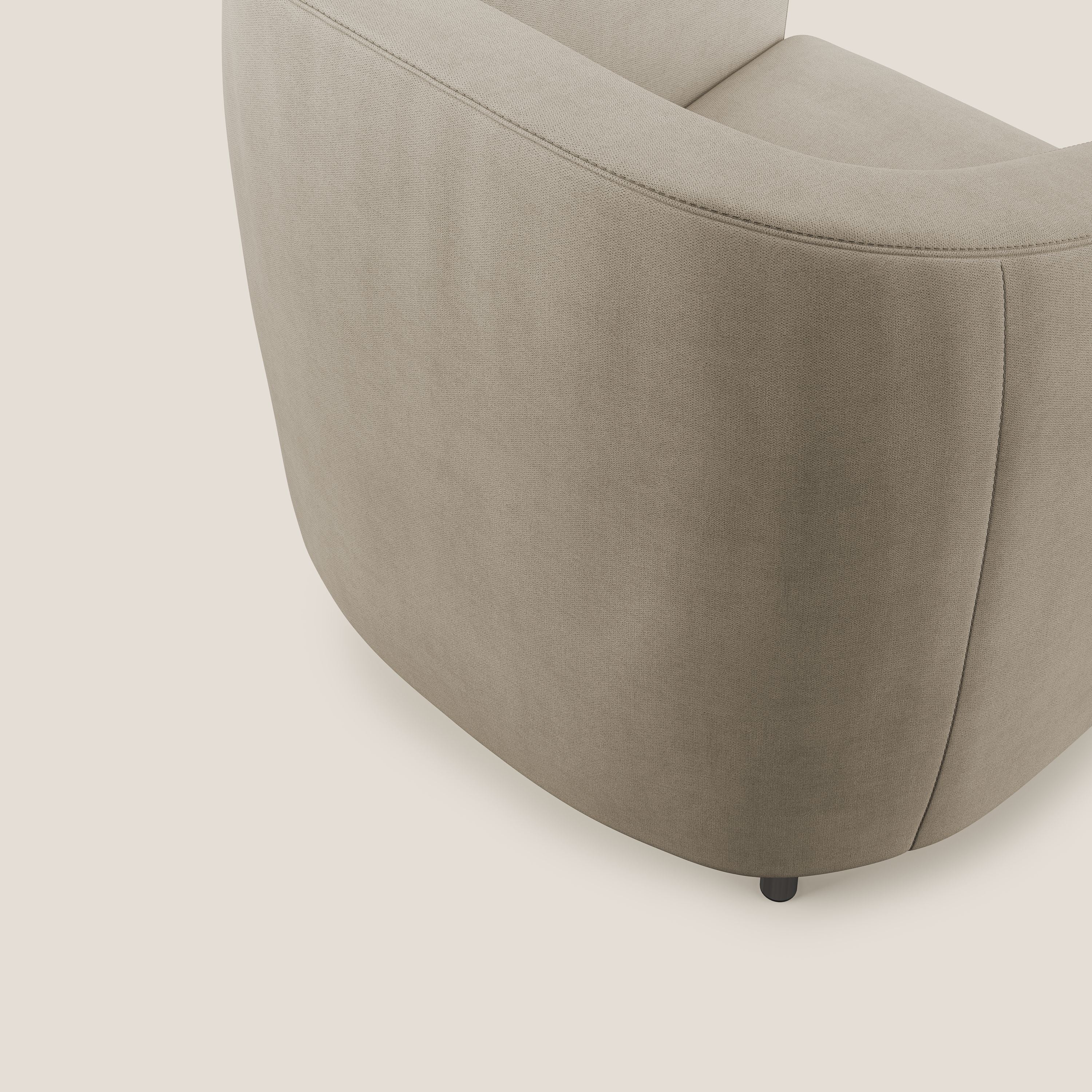 Pandora Poltroncina in tessuto morbido impermeabile T02 beige - divani.store