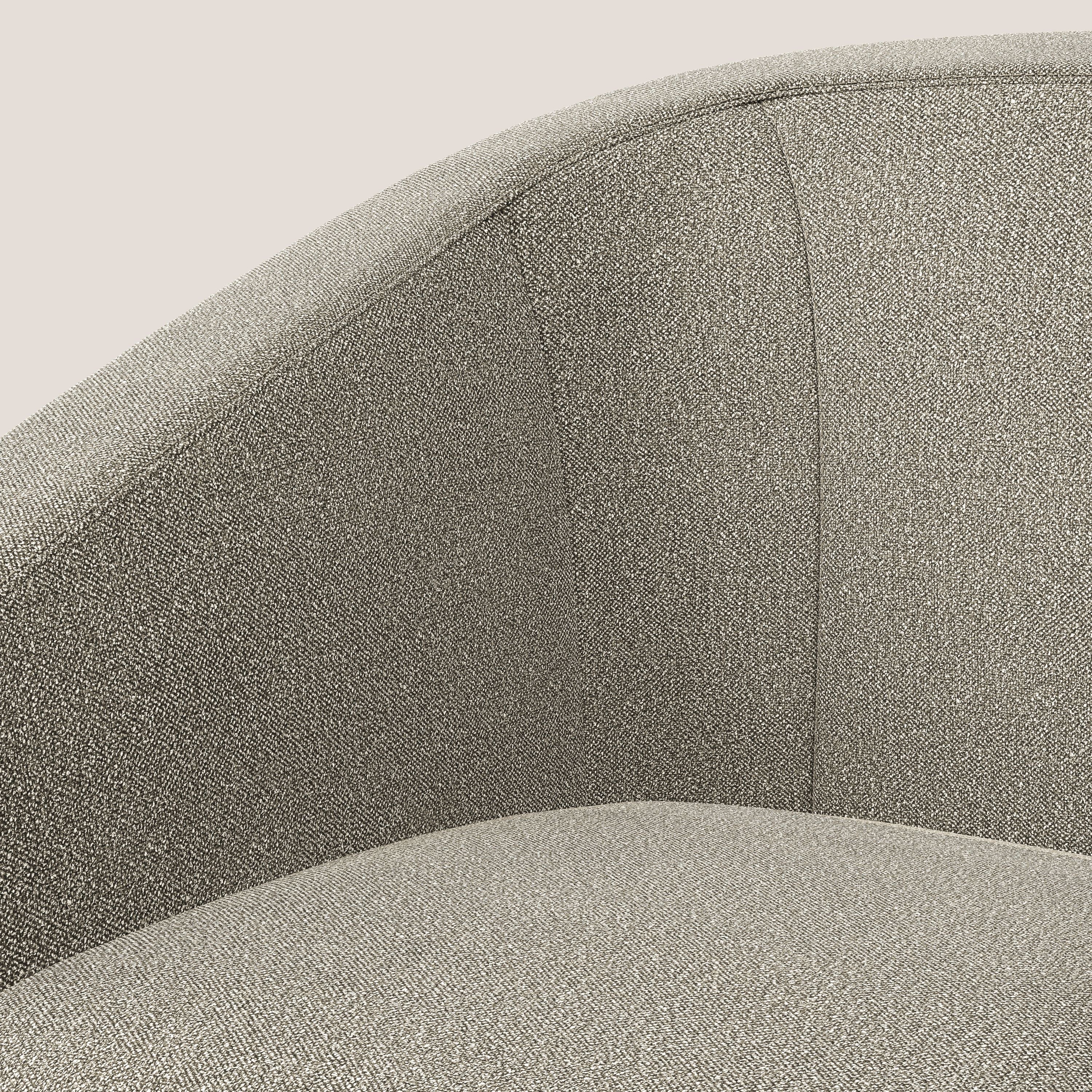 Pandora Poltroncina in morbido tessuto bouclé impermeabile T07 beige - divani.store