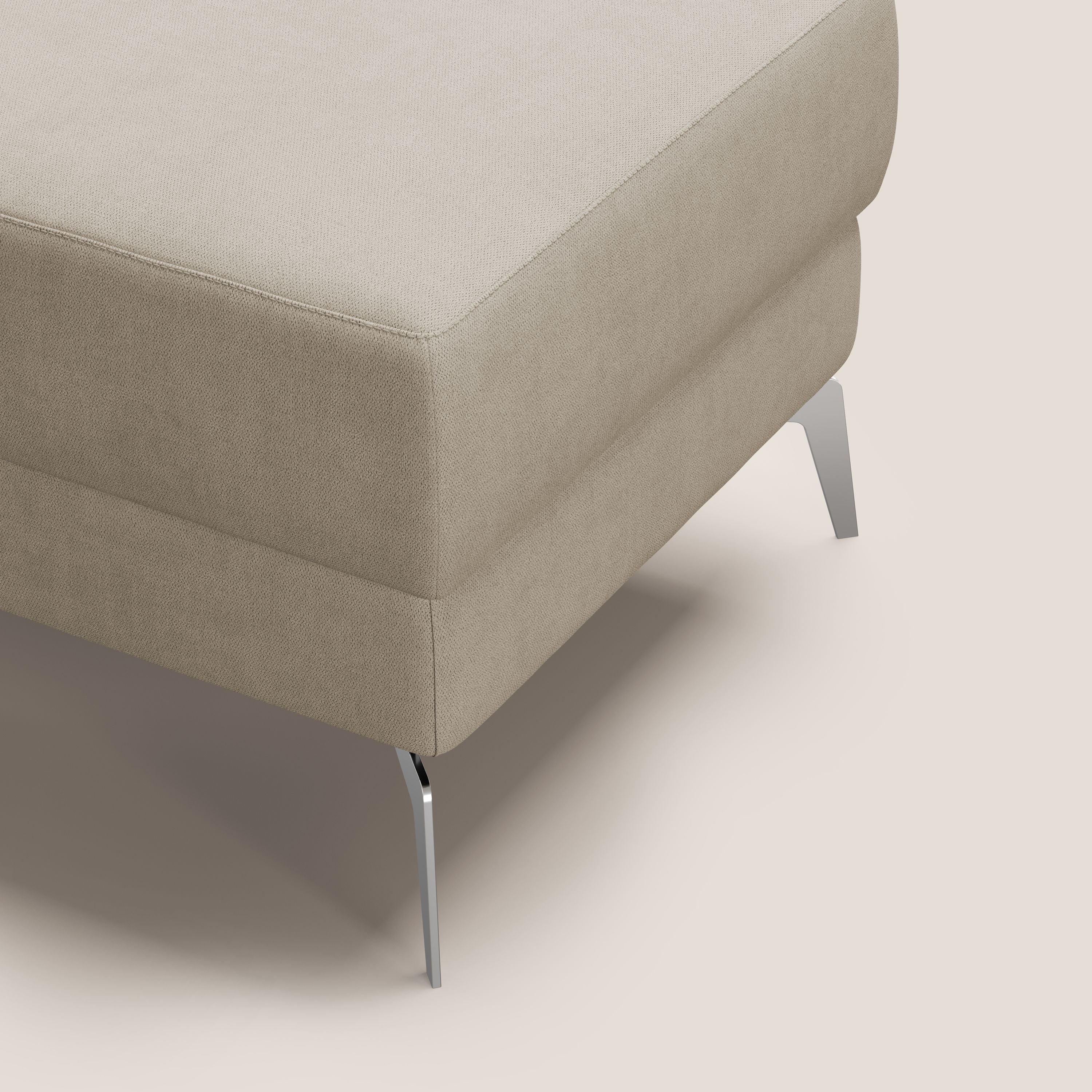 Star Pouf con piedini alti in tessuto impermeabile T02 beige - divani.store