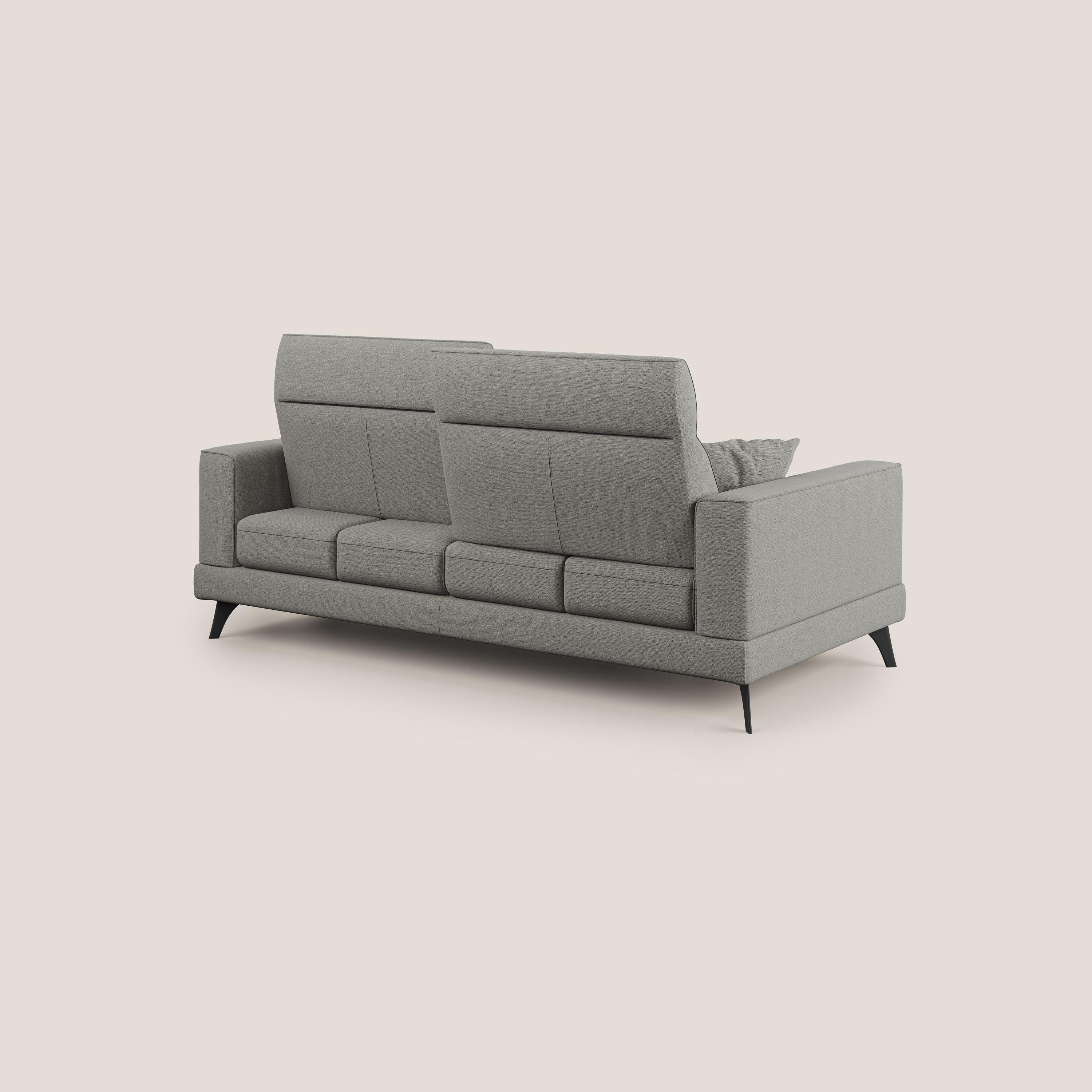 Slide Divano con schienali traslanti e poggiatesta in tessuto simil cotone impermeabile T19 beige - divani.store