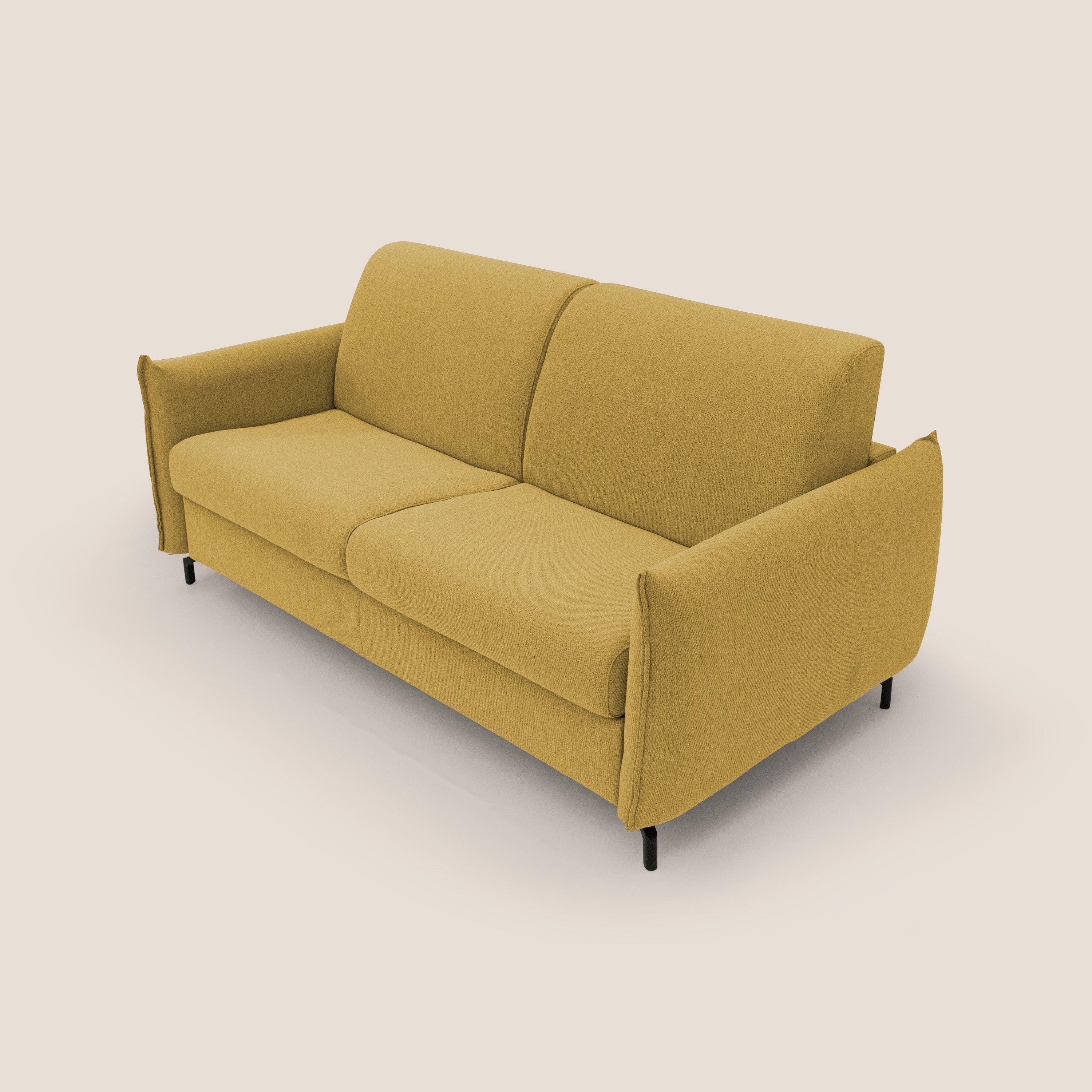 Scarlet divano letto in tessuto misto cotone impermeabile T19 giallo - divani.store