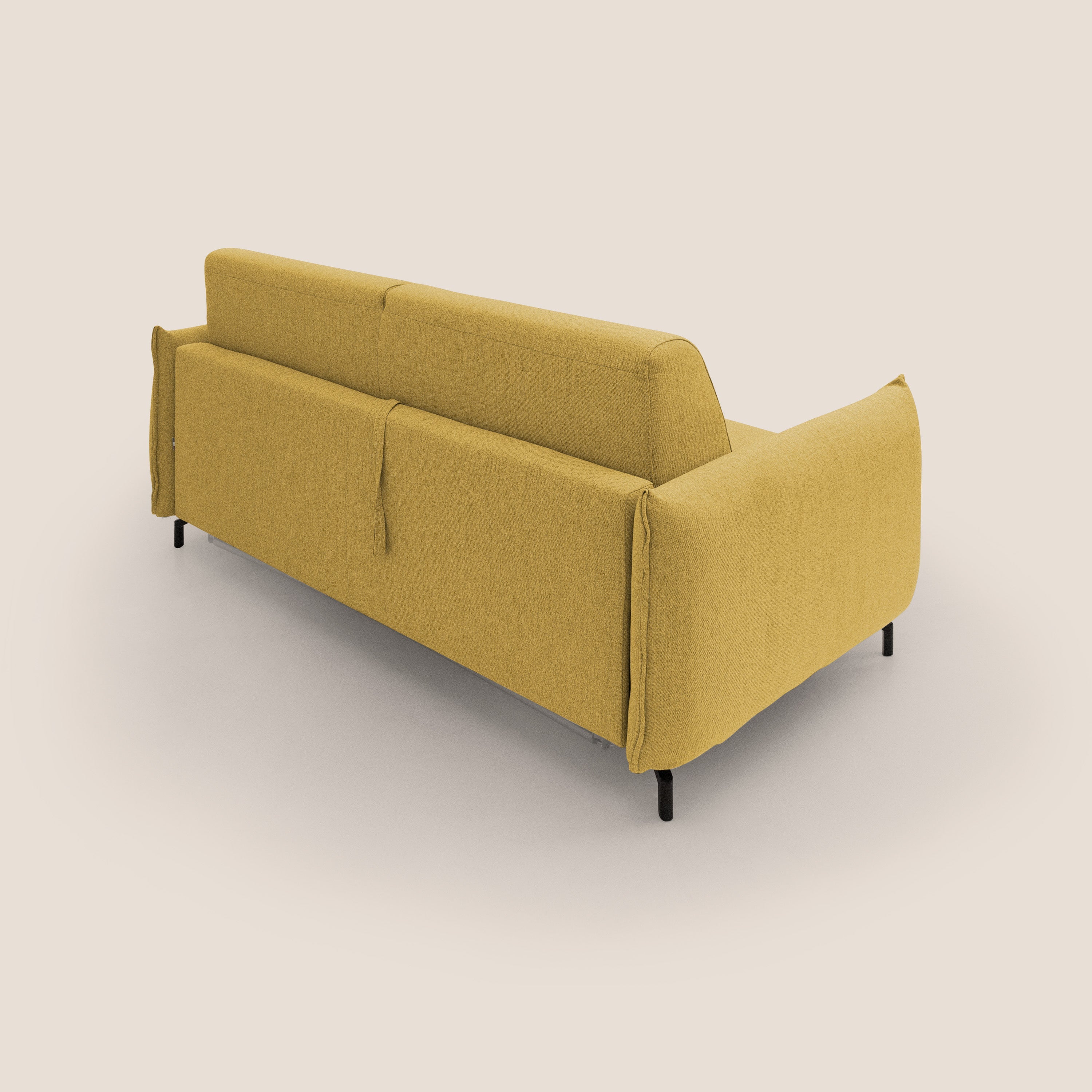 Scarlet divano letto in tessuto misto cotone impermeabile T19 giallo - divani.store