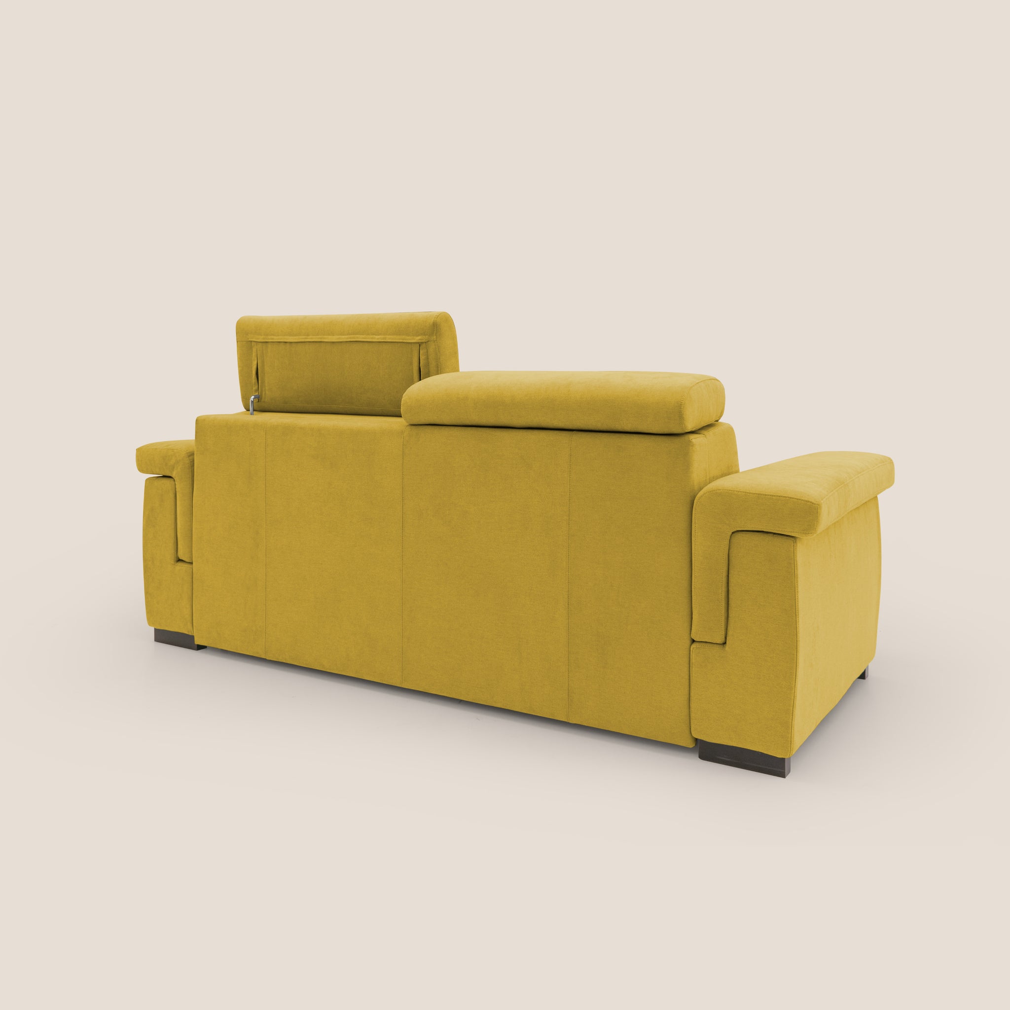 Bjorn Schlafsofa 220 cm (mat. 140x197 cm) mit H18 cm Matratze aus wasserfestem Stoff T02 GELB