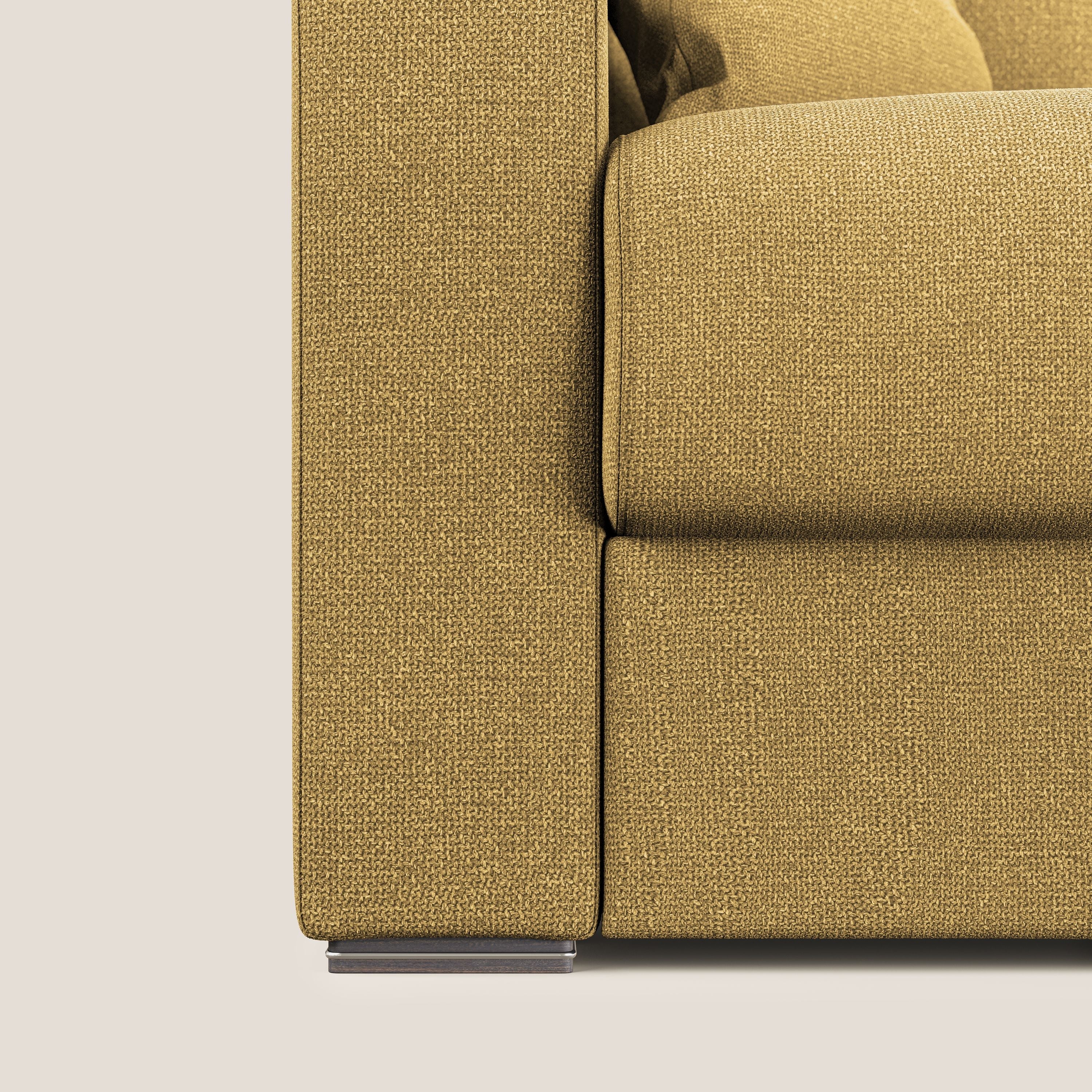 Best Divano letto matrimoniale in tessuto smacchiabile QuickClean T08 giallo - divani.store