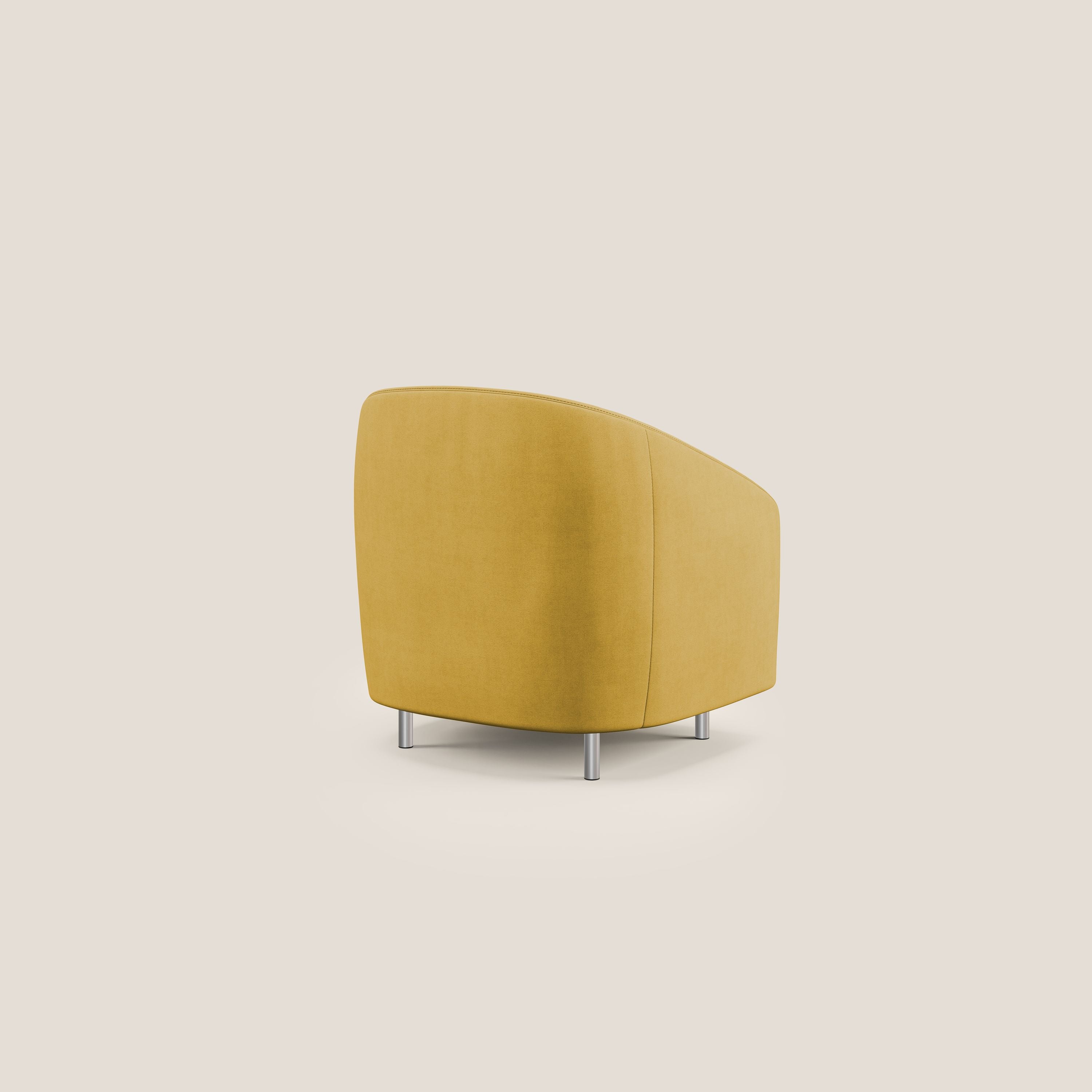 Sally Poltroncina in tessuto morbido impermeabile T02 giallo - divani.store