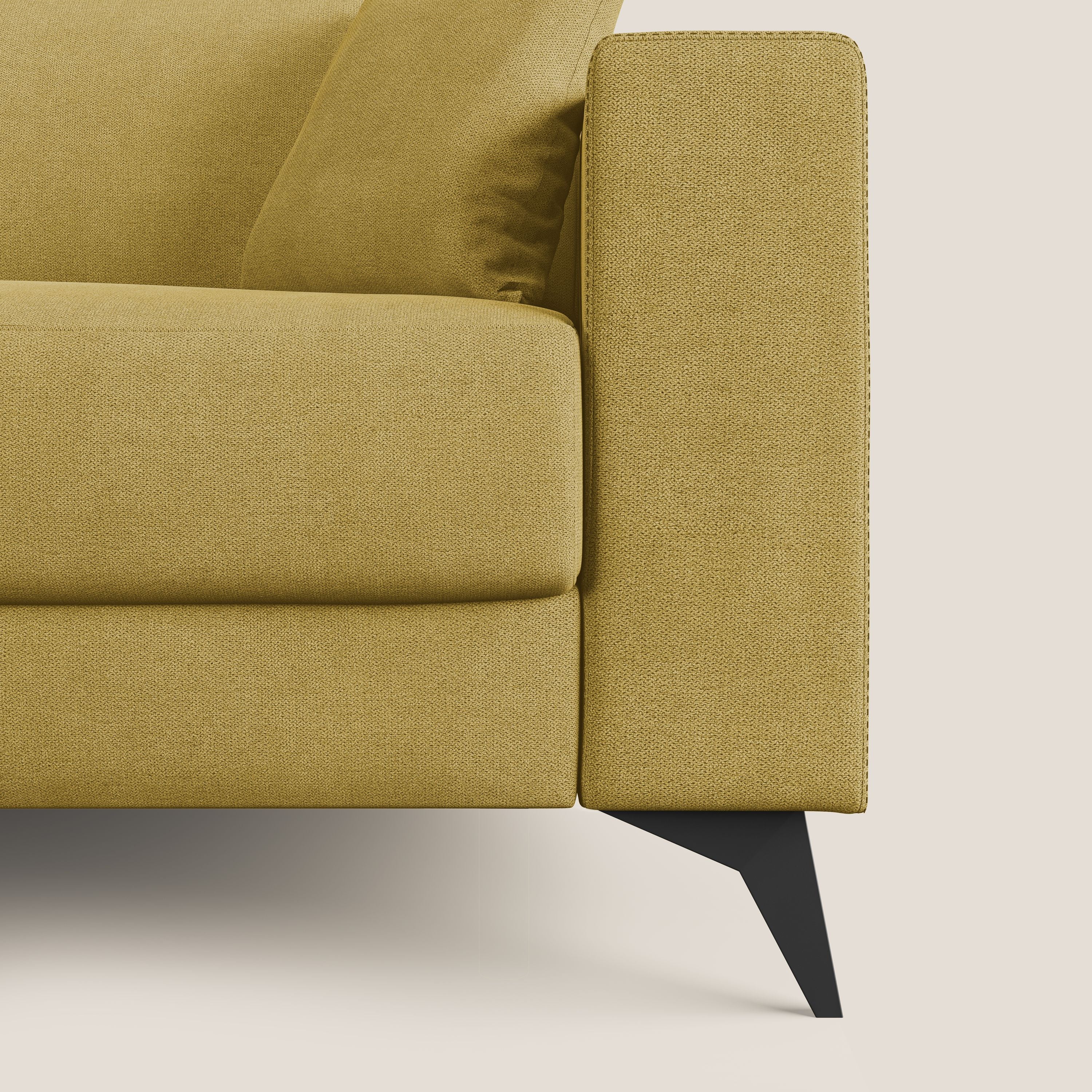 Pegaso divano letto con poggiatesta reclinabili e rivestimento T02 giallo - divani.store