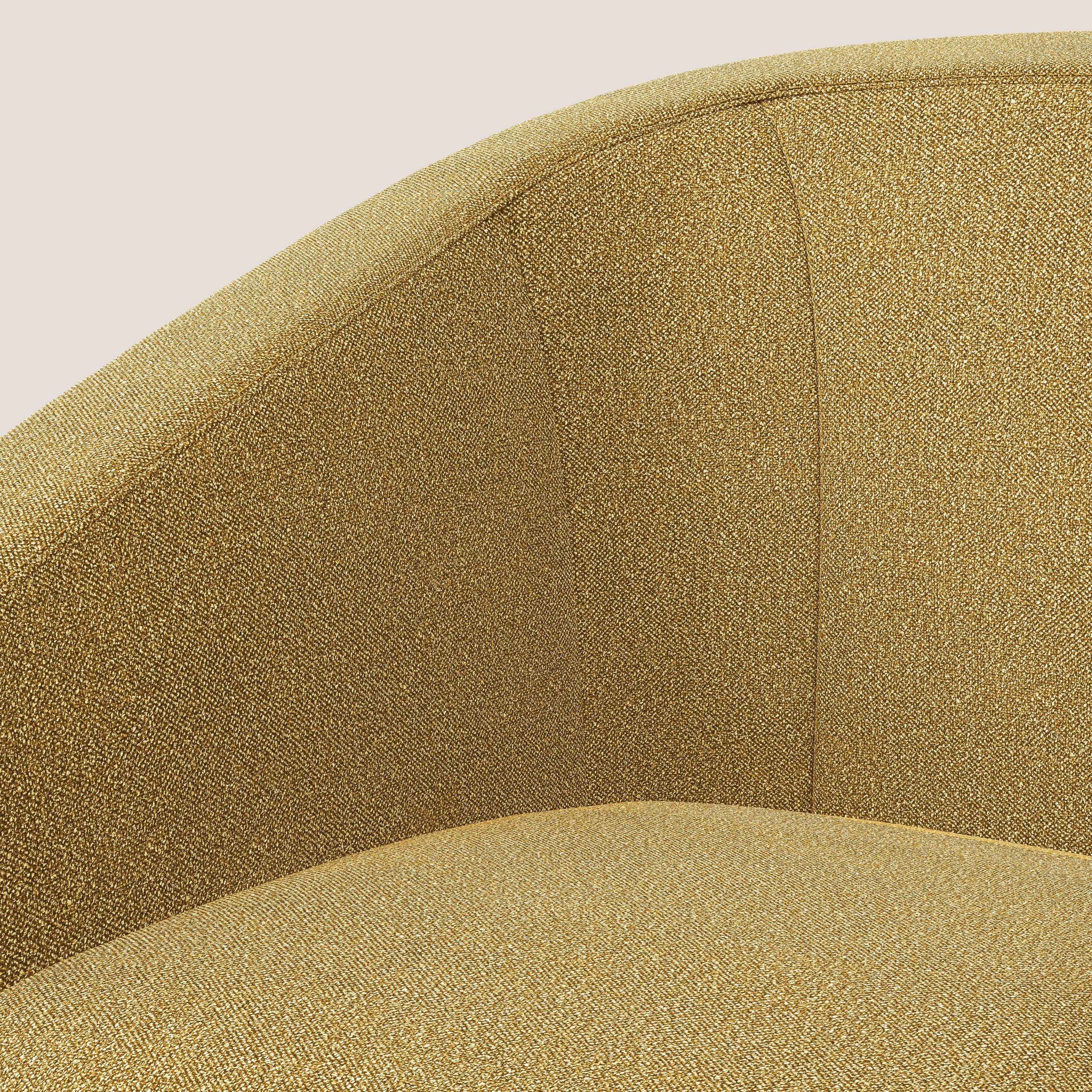 Pandora Poltroncina in morbido tessuto bouclé impermeabile T07 giallo - divani.store