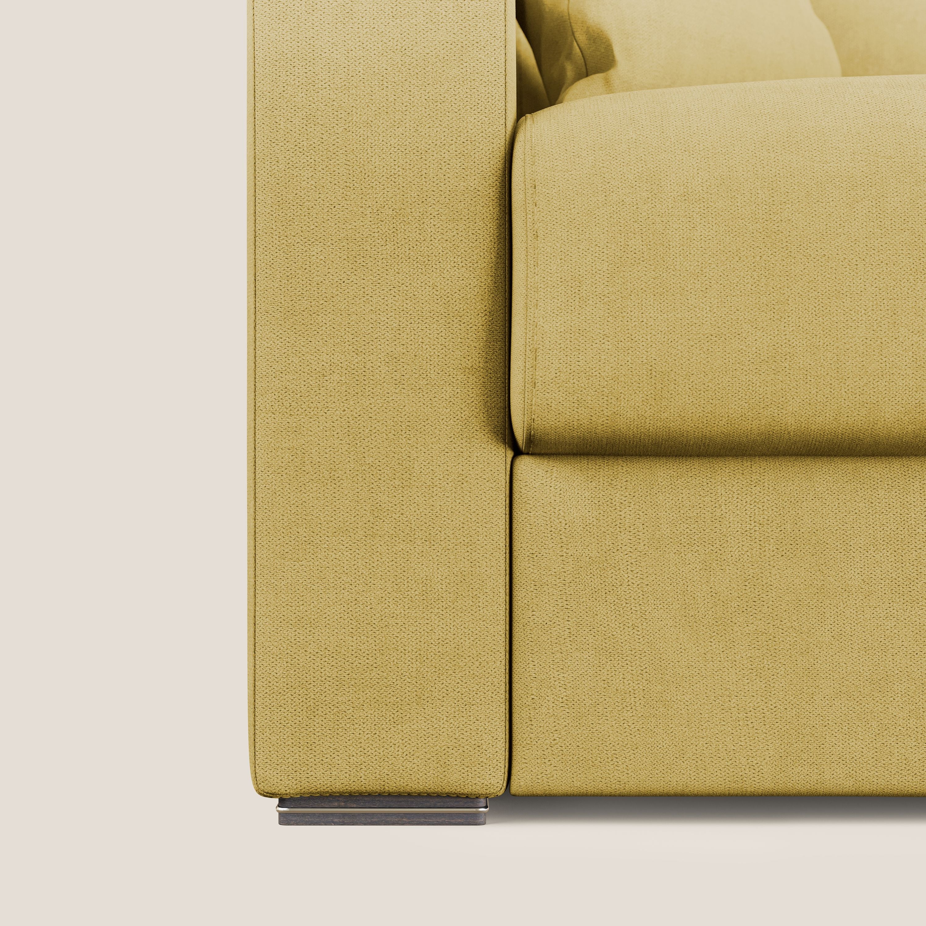 Best Divano letto matrimoniale in tessuto impermeabile T02 giallo - divani.store