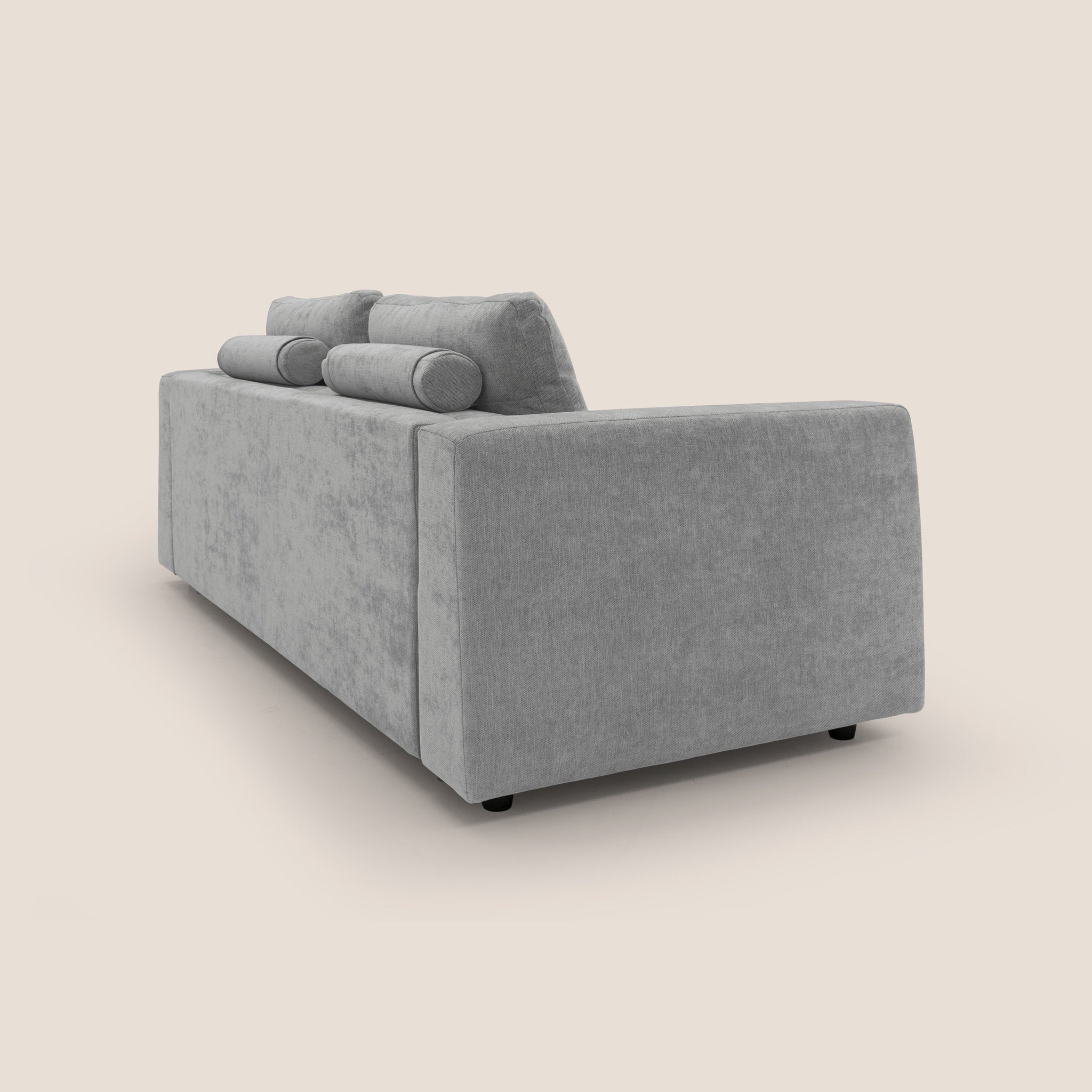 Freia Minimales Schlafsofa mit h15 cm Matratze und weichen Rückenlehnen aus wasserfestem Stoff T14