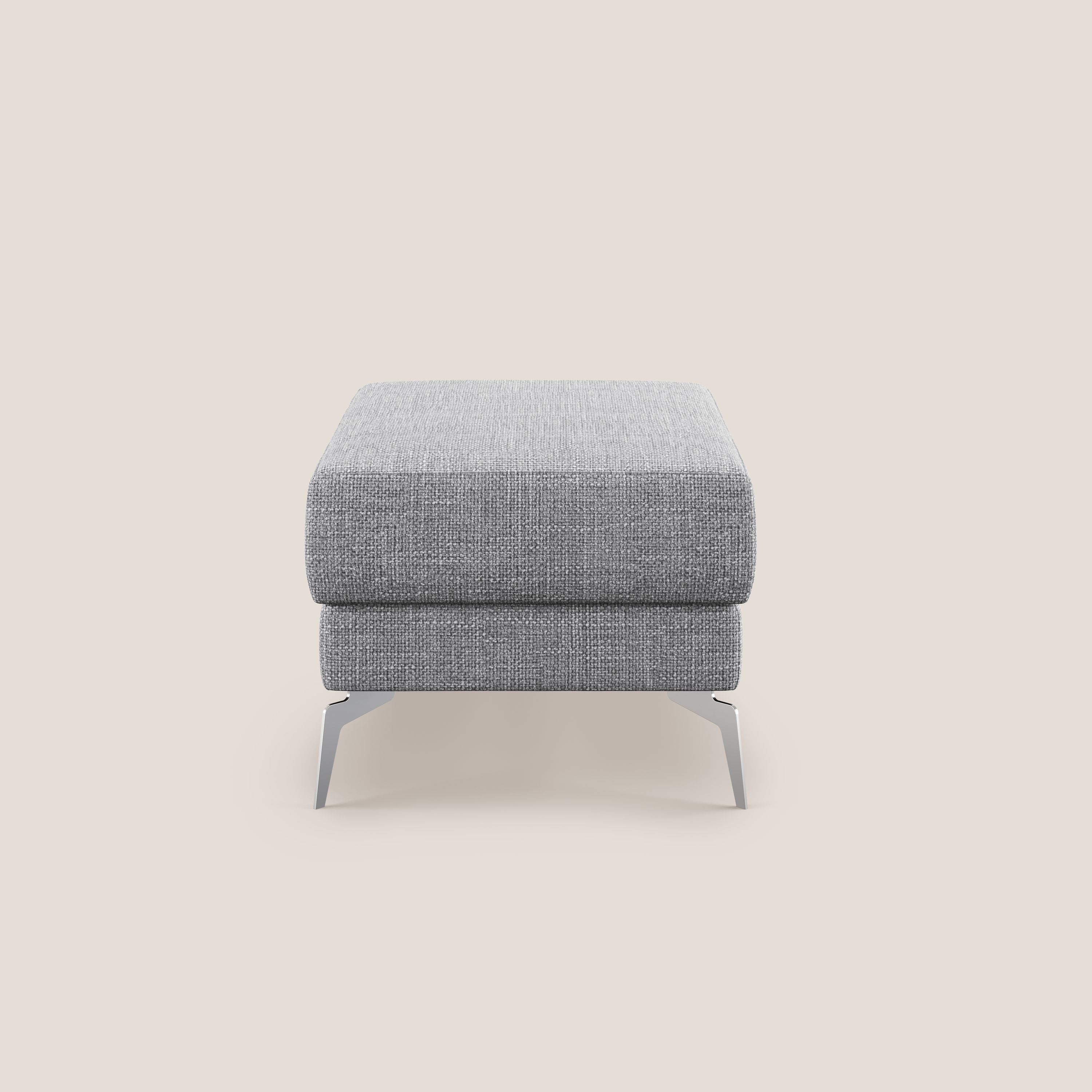 Star Pouf con piedini alti in tessuto impermeabile morbido intreccio T06 grigio - divani.store
