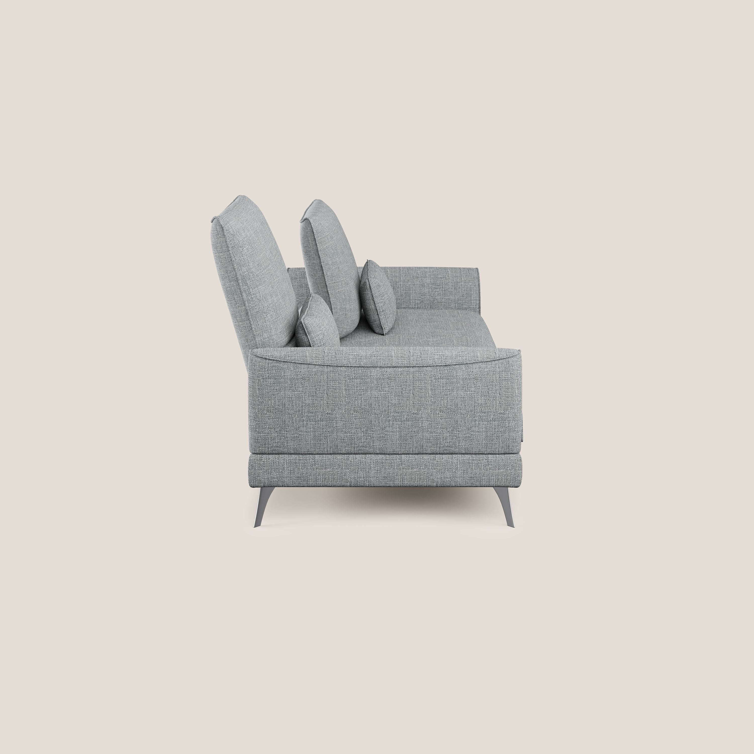 Tommy Divano relax con schienali traslanti in morbido tessuto fiammato T06 grigio - divani.store