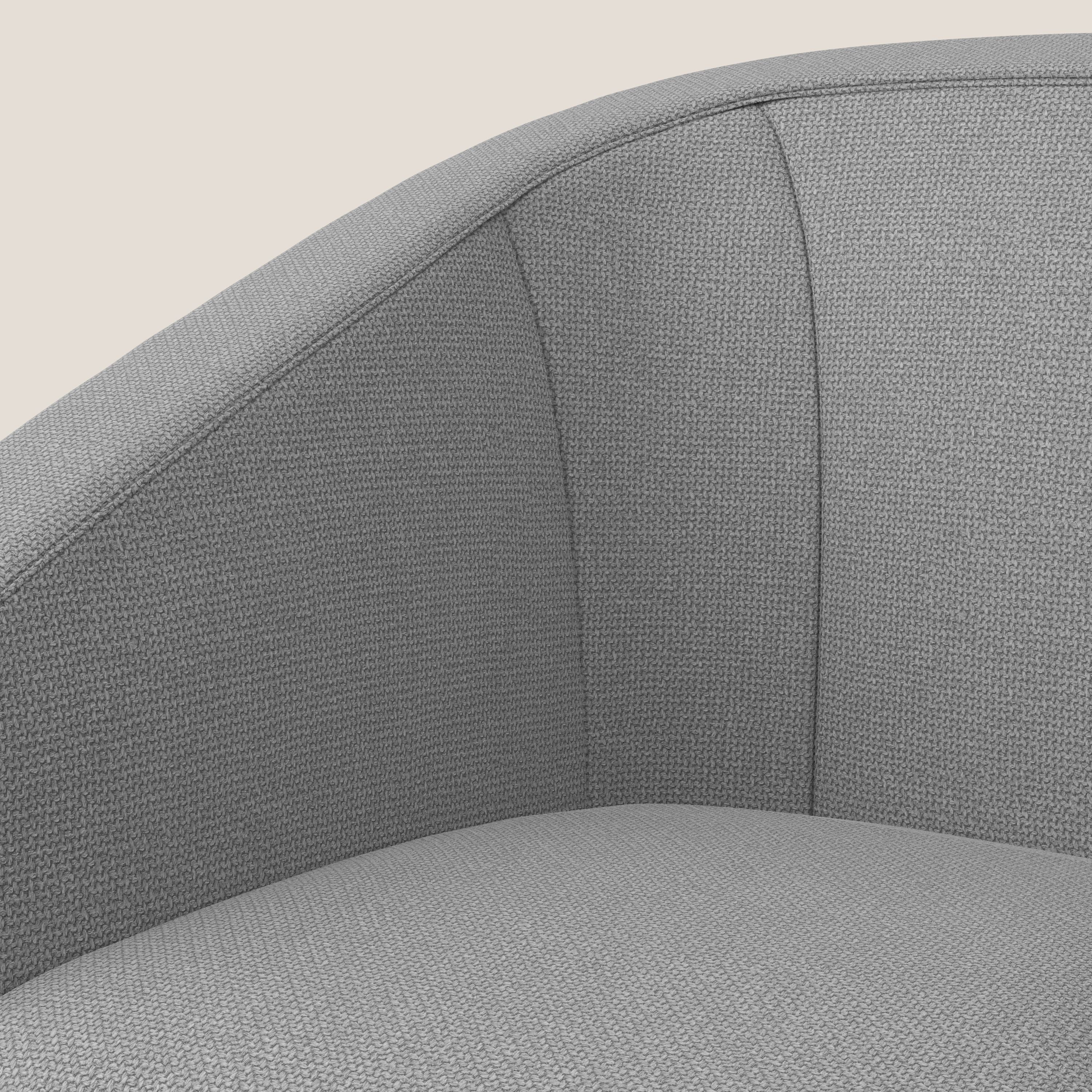 Cloe Poltroncina in tessuto smacchiabile con acqua QuickClean T08 grigio - divani.store