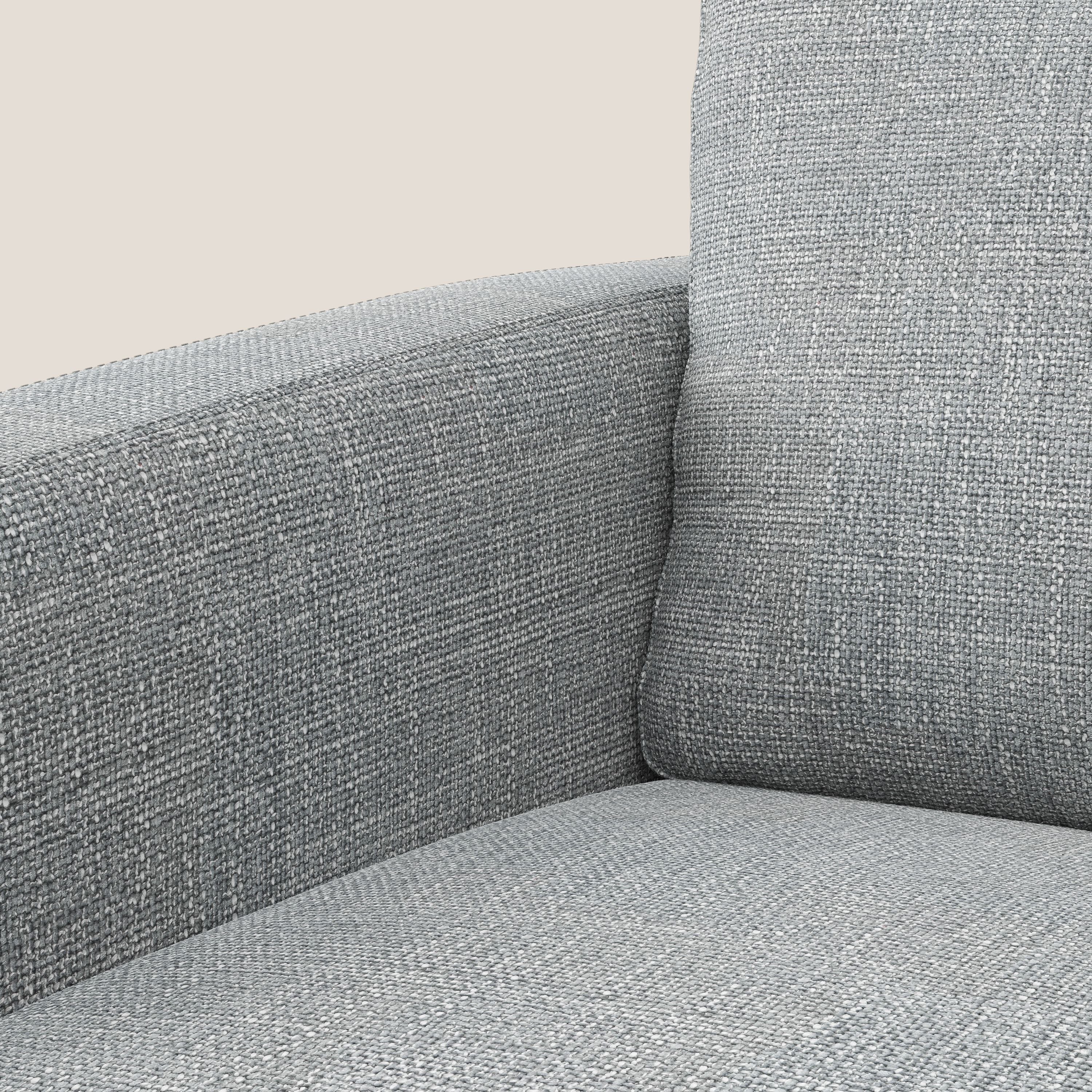 Orione Poltroncina in morbido tessuto impermeabile ad intreccio T06 grigio - divani.store