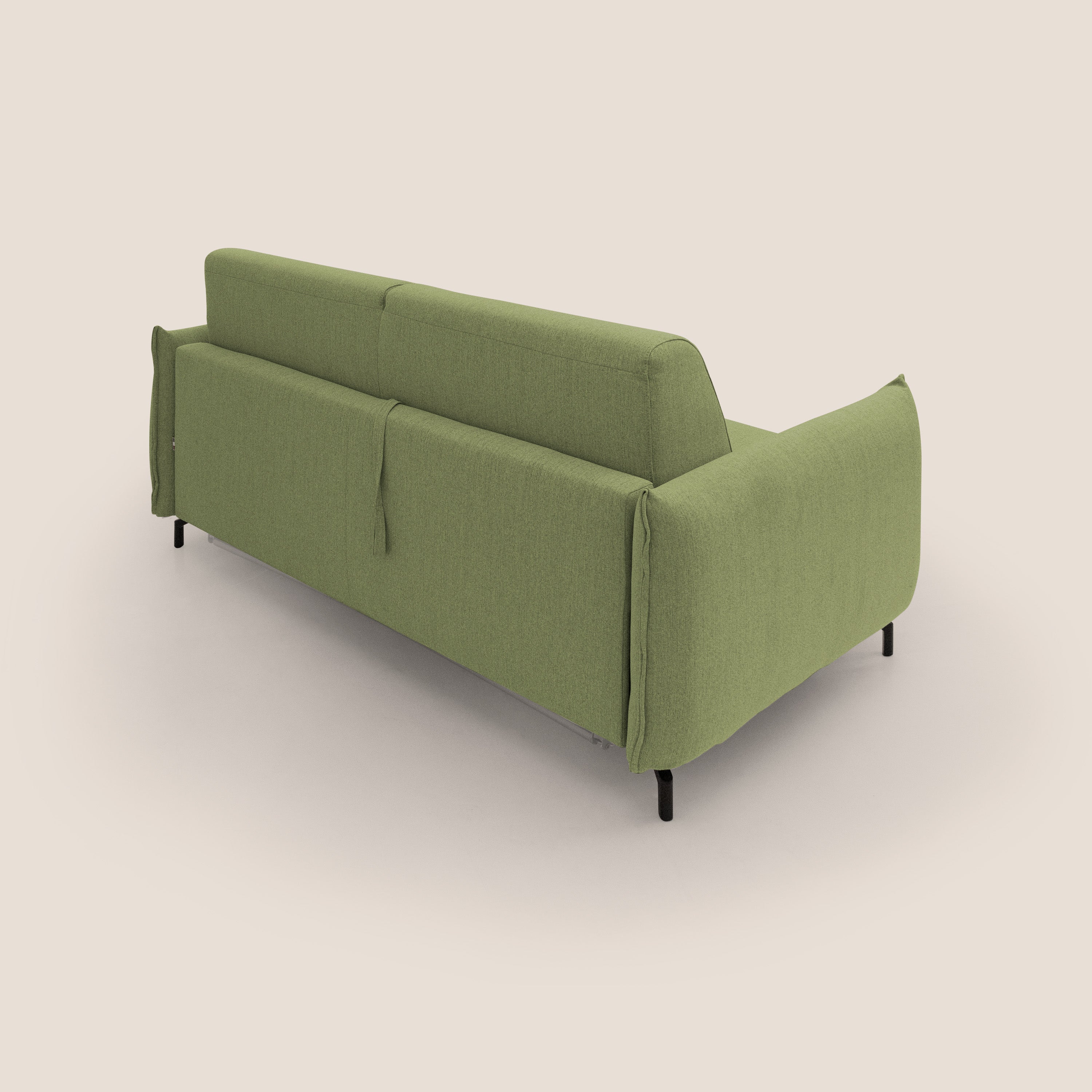 Scarlet divano letto in tessuto misto cotone impermeabile T19 verde - divani.store
