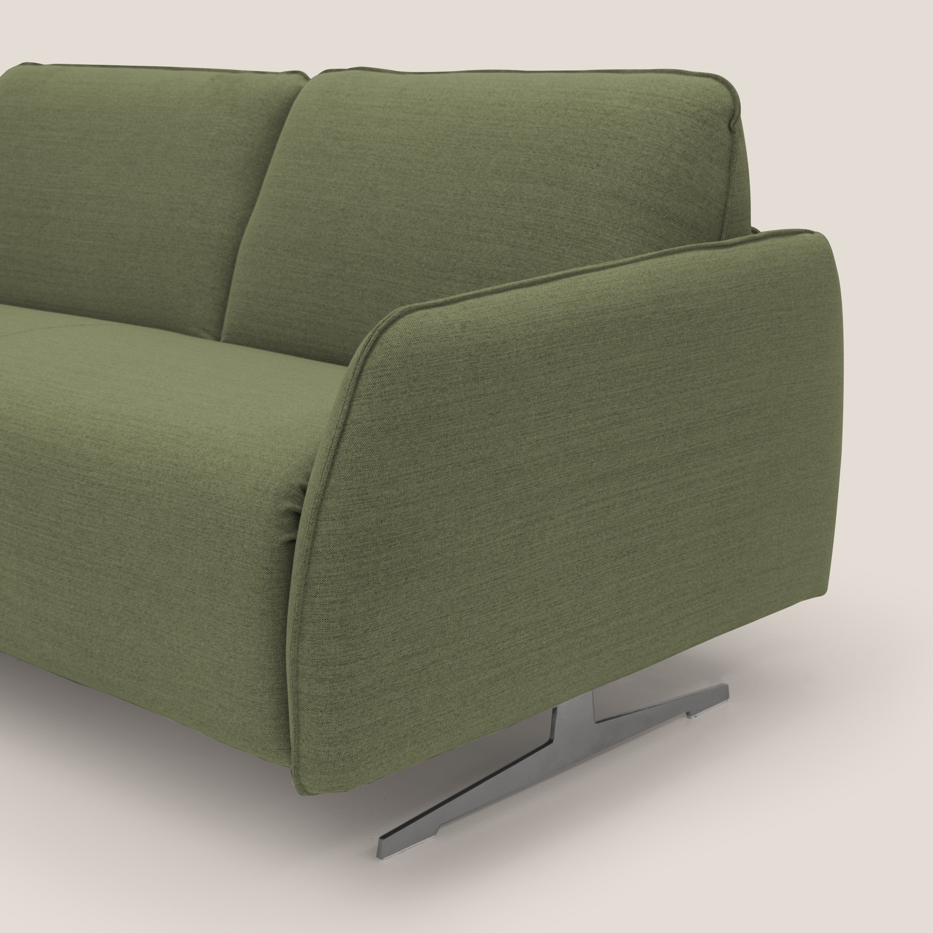 Texas Divano letto matrimoniale moderno in tessuto impermeabile T19 verde - divani.store