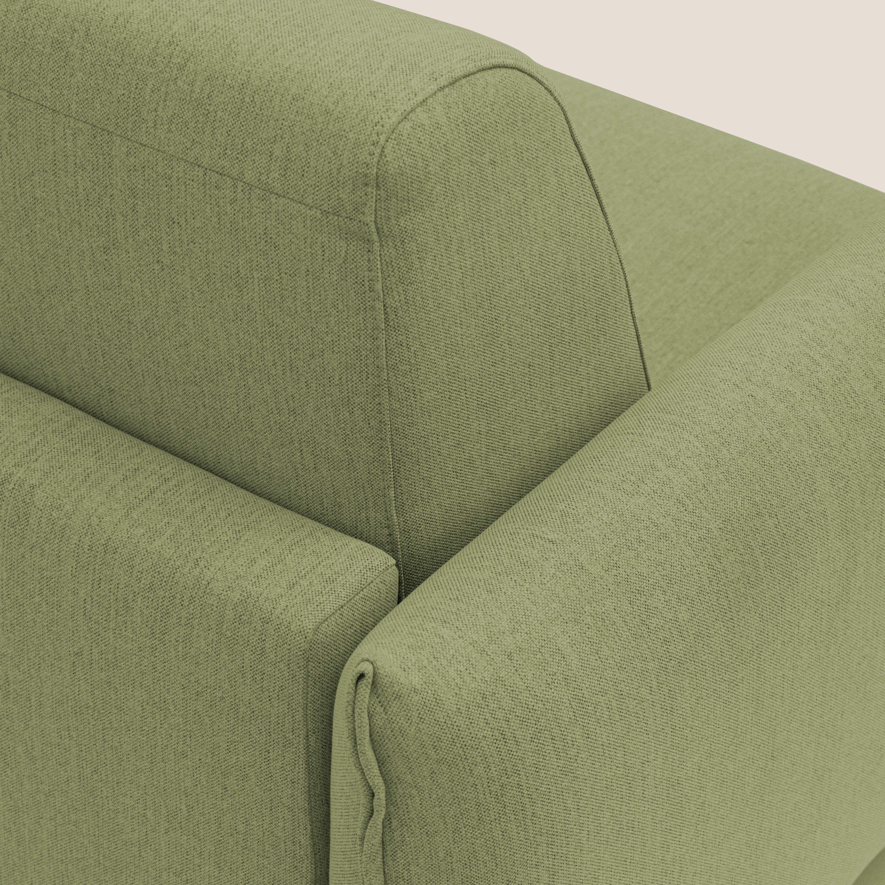 Scarlet divano letto in tessuto misto cotone impermeabile T19 verde - divani.store