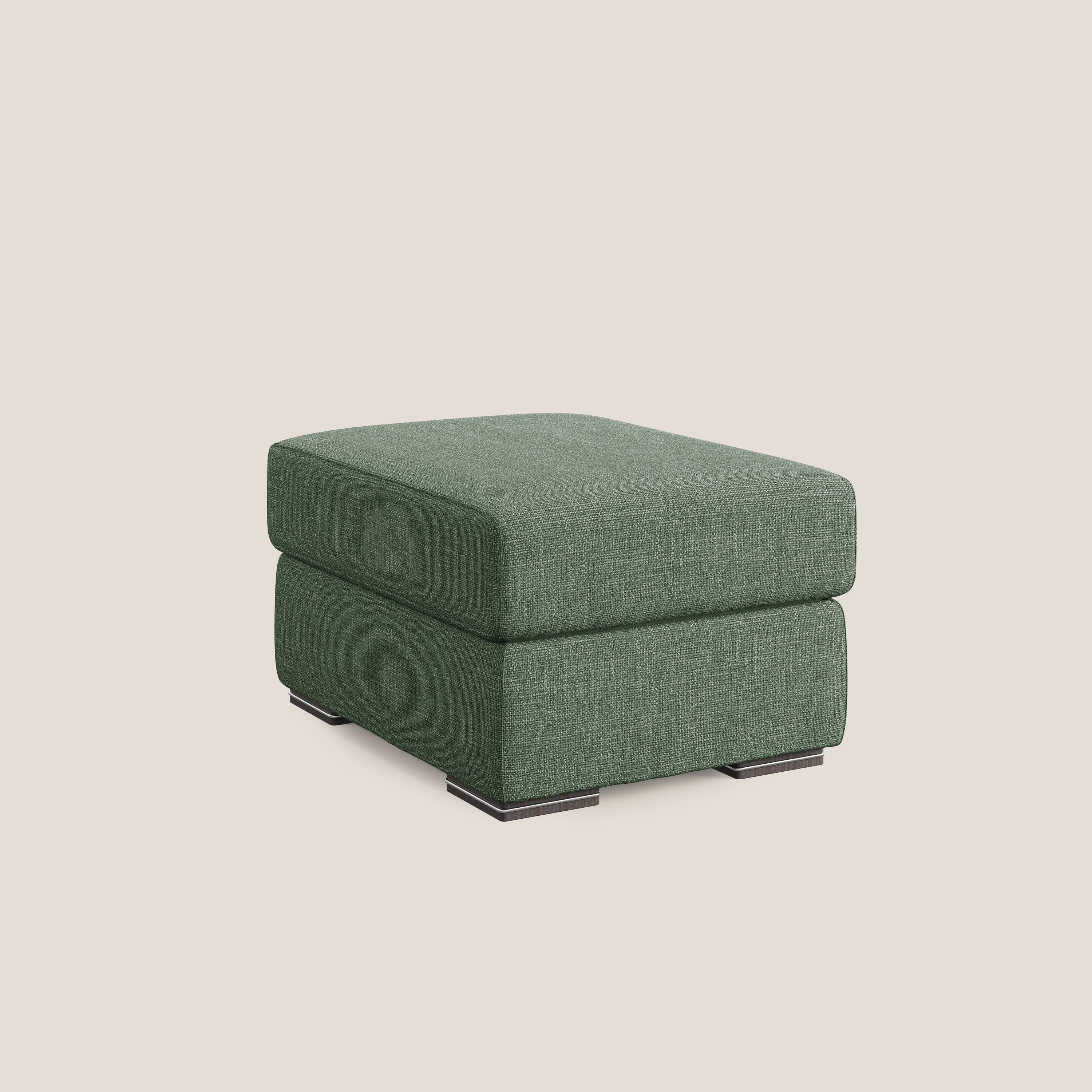 Sun pouf apribile contenitore in tessuto impermeabile morbido intreccio T06 verde - divani.store