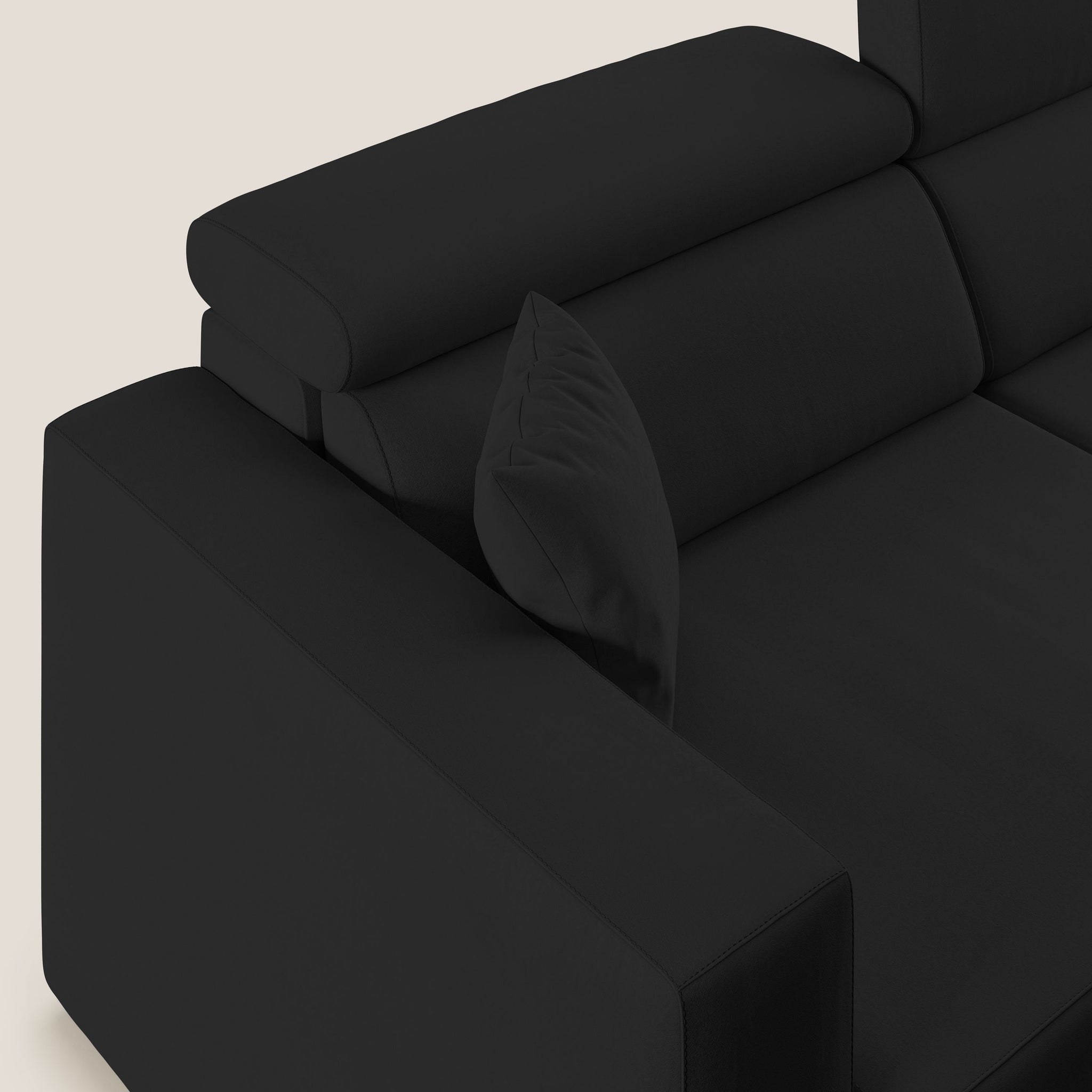 Orwell Sofa mit ausziehbarem Sitz aus abwaschbarer Mikrofaser T11