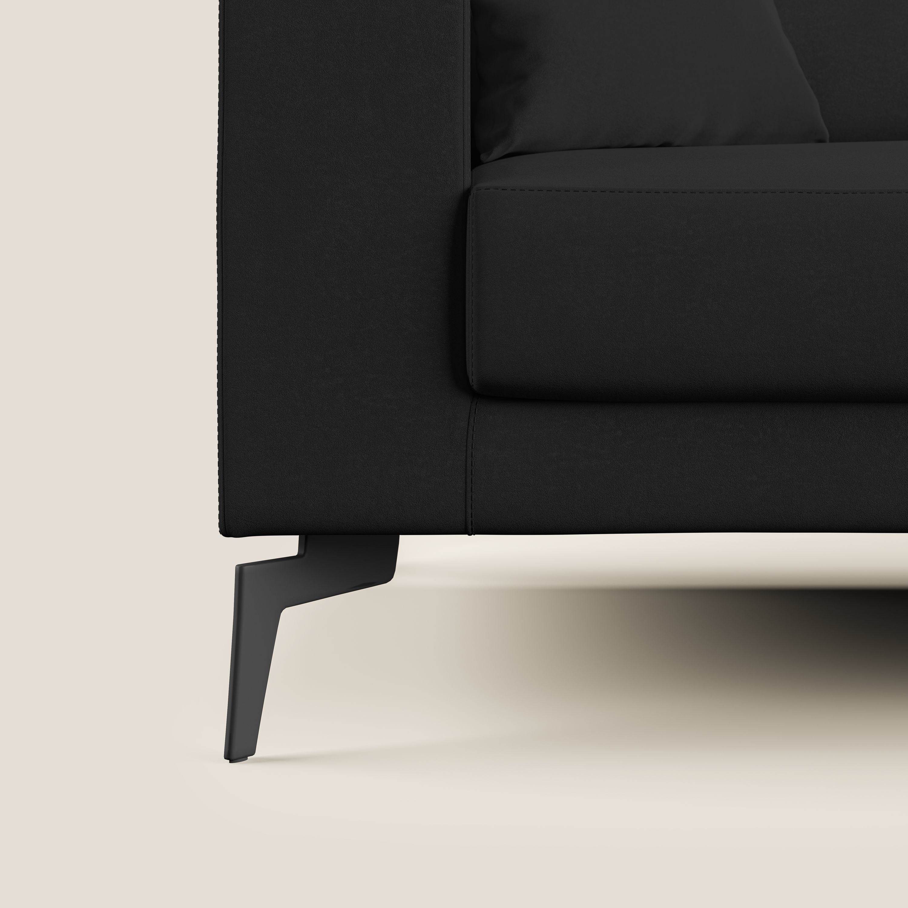 Prestige divano moderno in microfibra smacchiabile T11 nero - divani.store