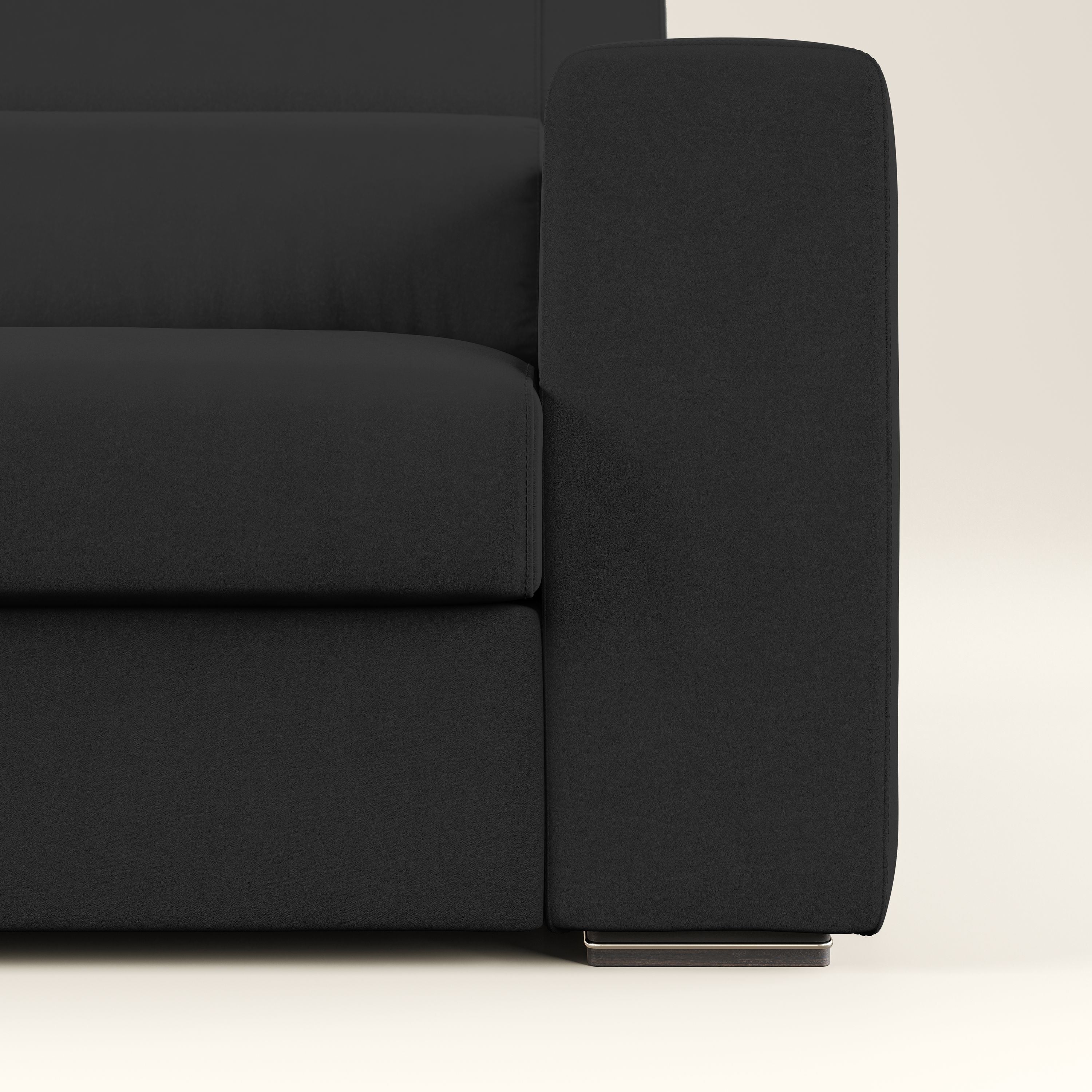 Vegas divano con poggiatesta reclinabili in microfibra smacchiabile T11 nero - divani.store